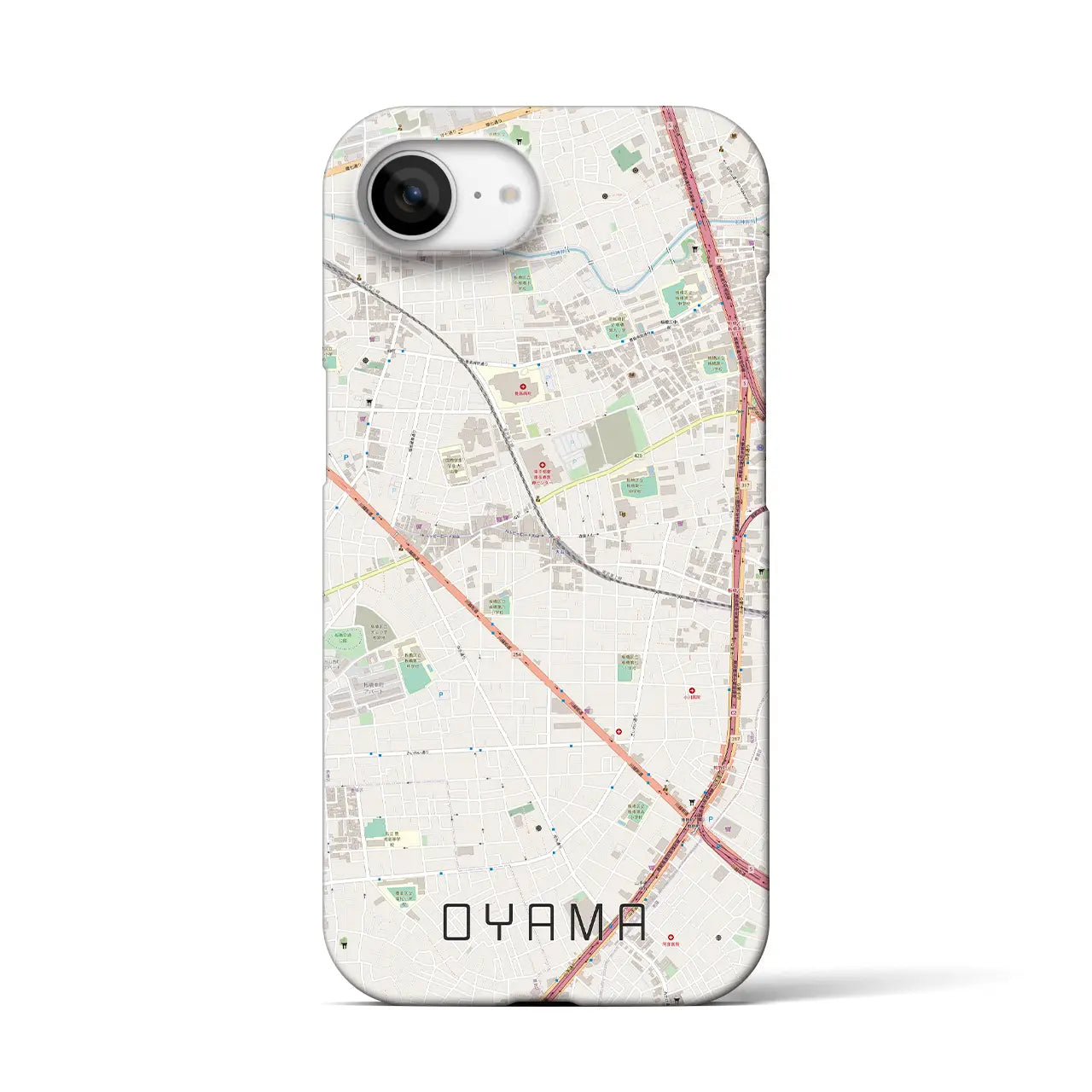 【大山(東京都)】地図柄iPhoneケース(バックカバータイプ)