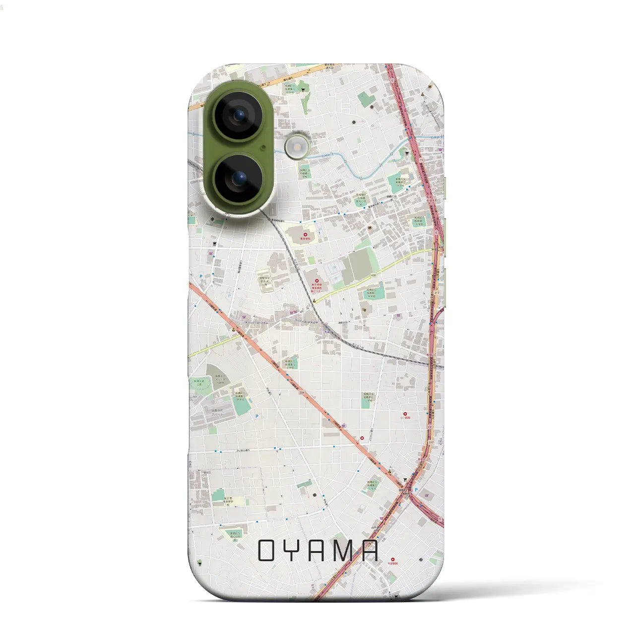 【大山(東京都)】地図柄iPhoneケース(バックカバータイプ)