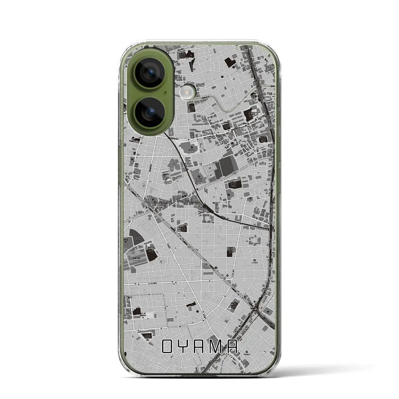 【大山(東京都)】地図柄iPhoneケース(クリアタイプ)