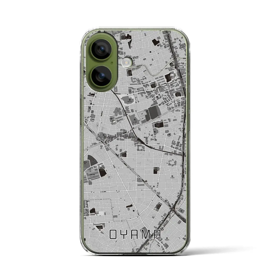 【大山(東京都)】地図柄iPhoneケース(クリアタイプ)