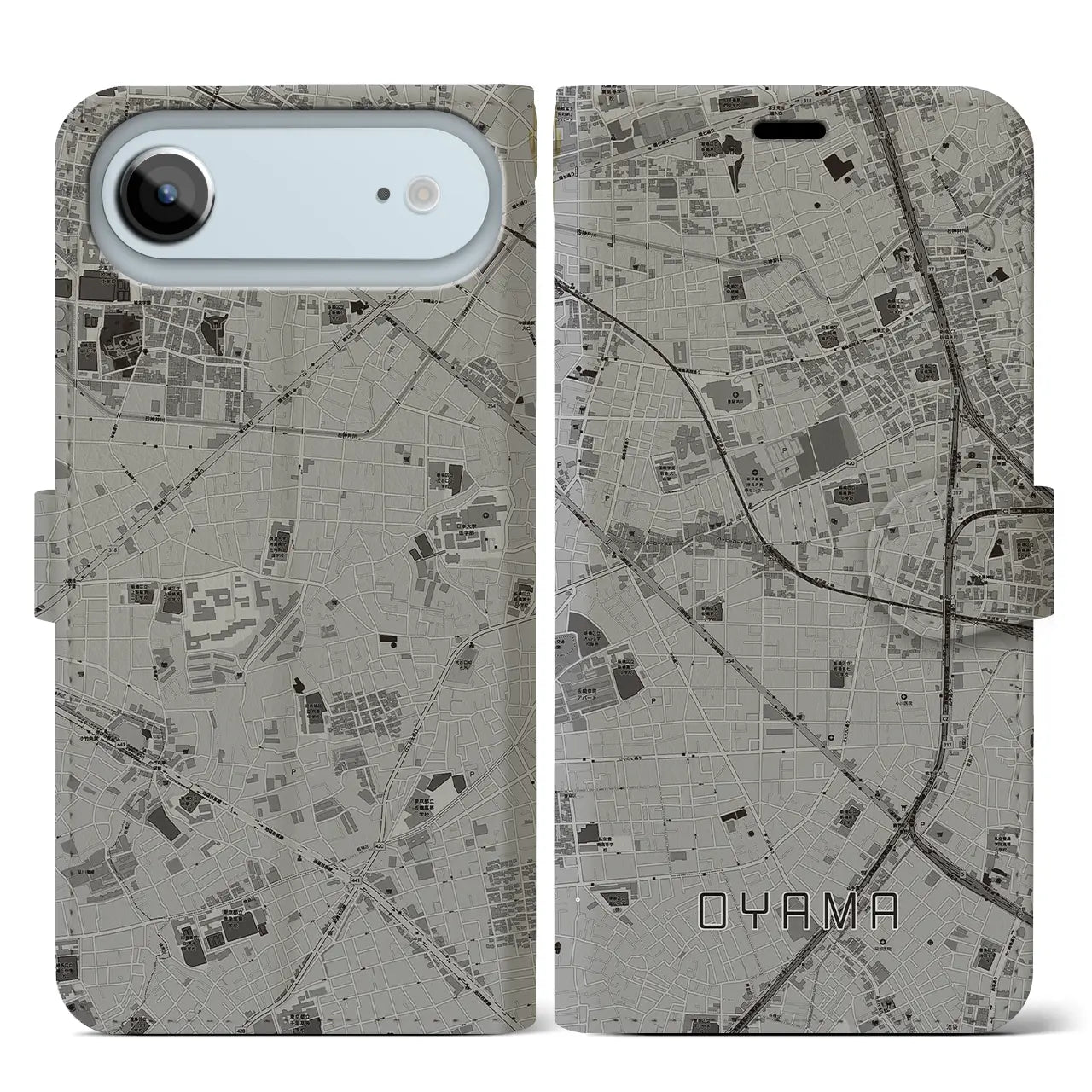 【大山(東京都)】地図柄iPhoneケース(手帳タイプ)