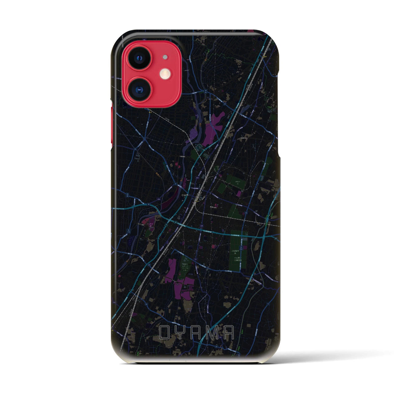 【小山(栃木県)】地図柄iPhoneケース(バックカバータイプ)