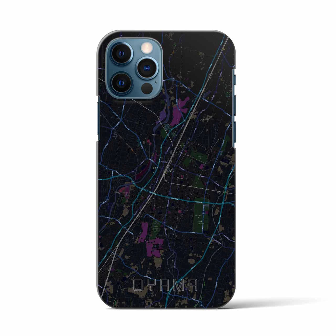 【小山(栃木県)】地図柄iPhoneケース(バックカバータイプ)