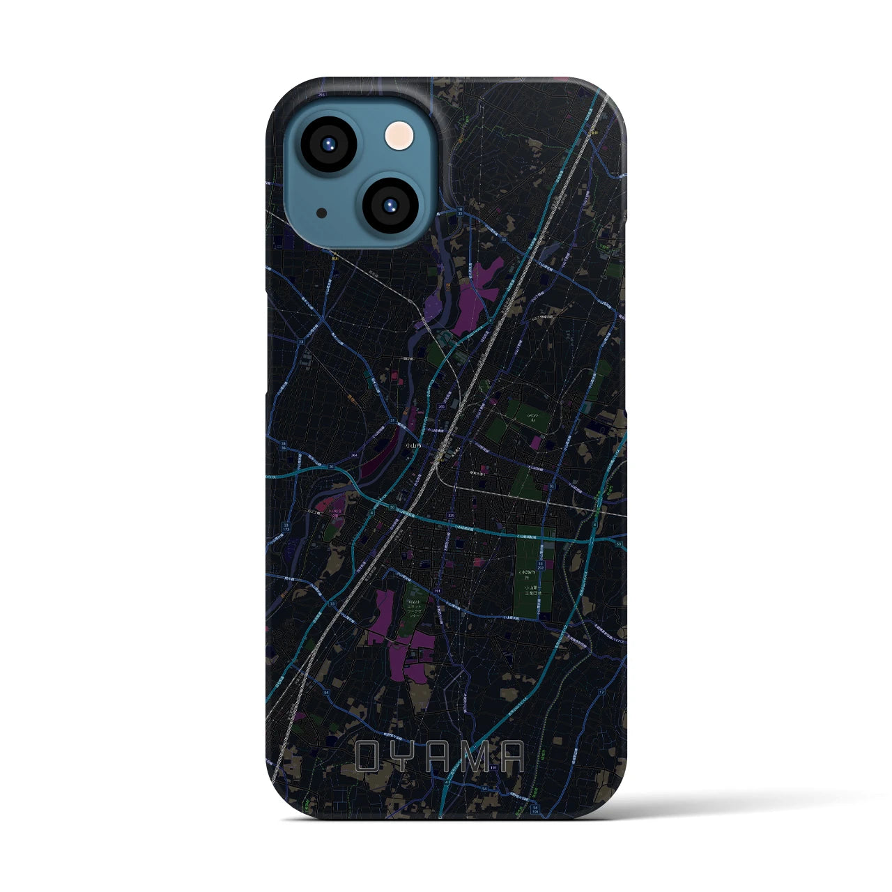 【小山(栃木県)】地図柄iPhoneケース(バックカバータイプ)