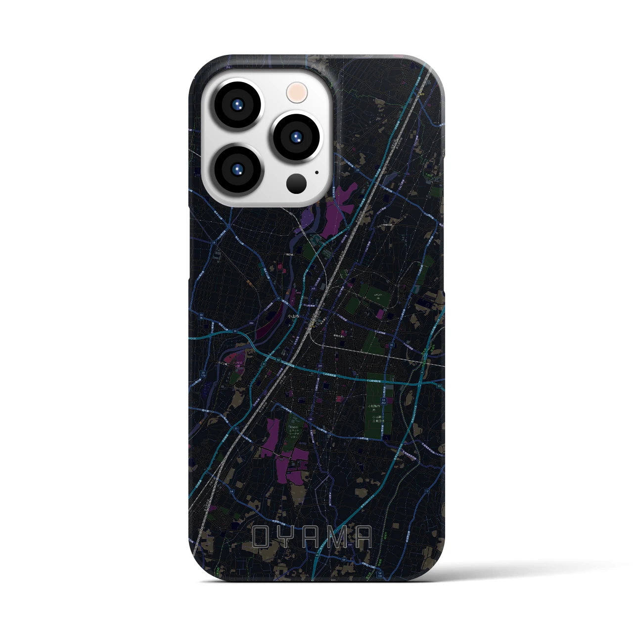 【小山(栃木県)】地図柄iPhoneケース(バックカバータイプ)