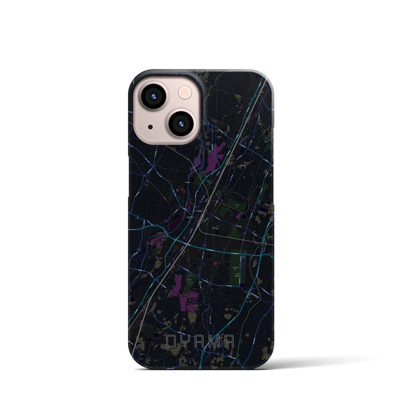 【小山(栃木県)】地図柄iPhoneケース(バックカバータイプ)