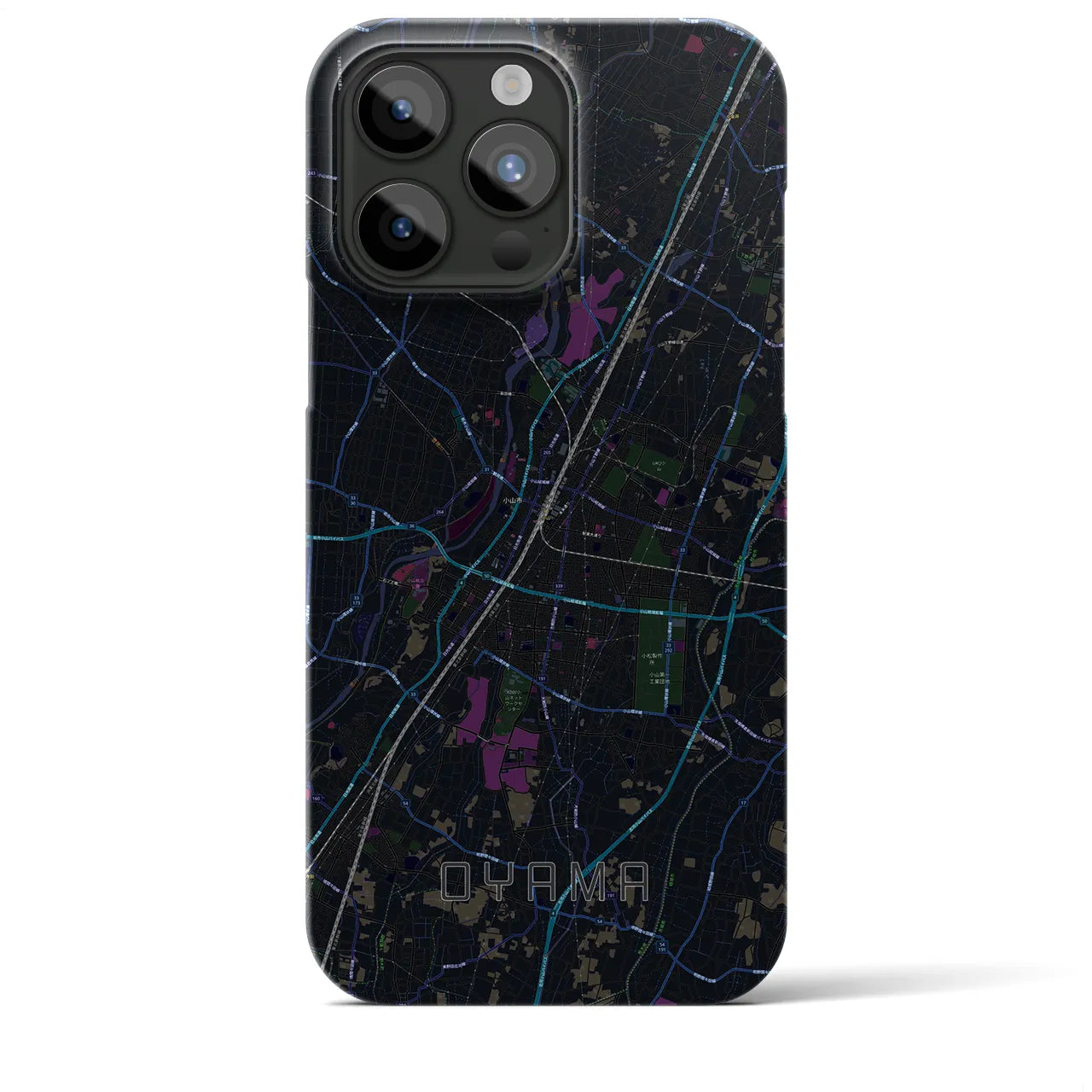 【小山(栃木県)】地図柄iPhoneケース(バックカバータイプ)