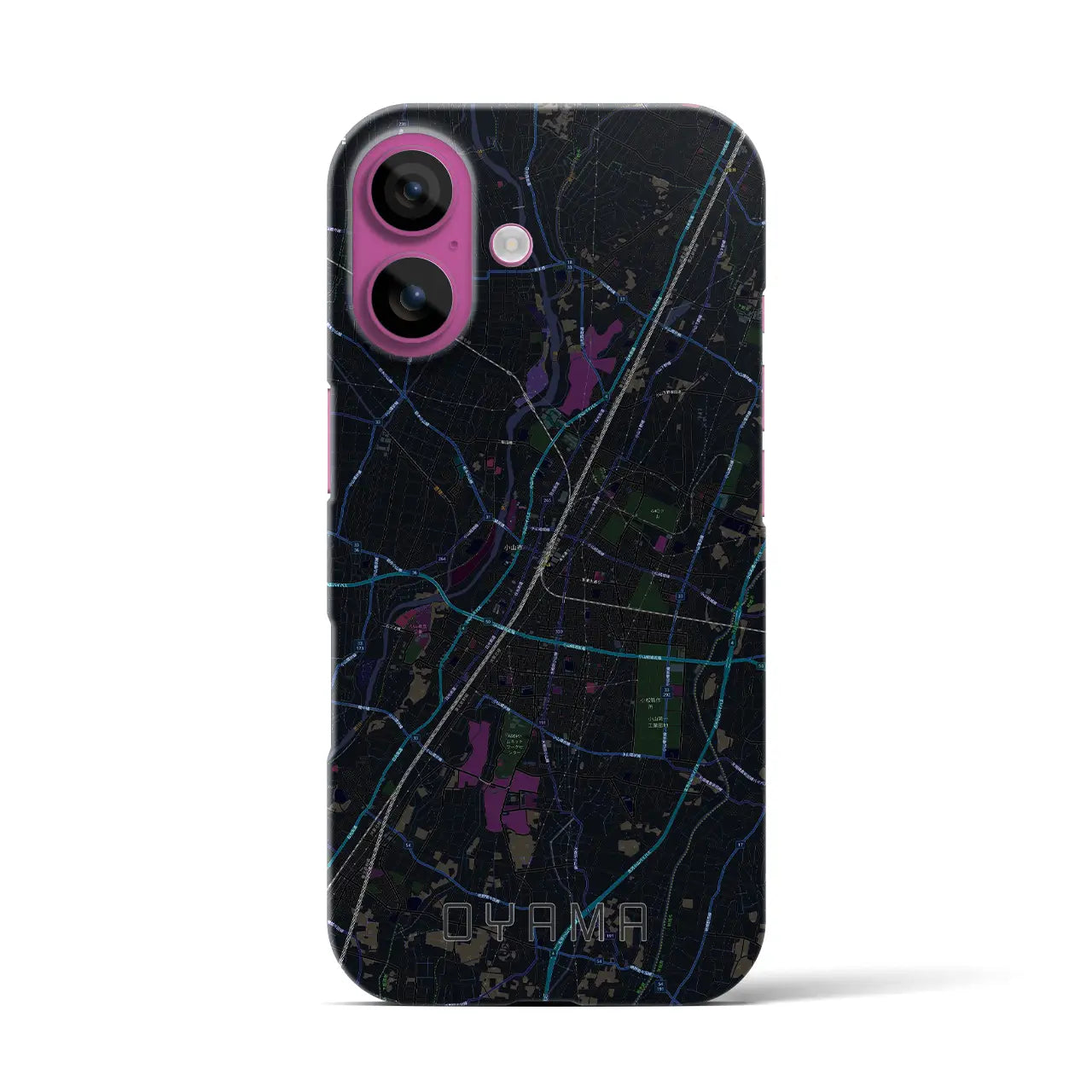 【小山(栃木県)】地図柄iPhoneケース(バックカバータイプ)