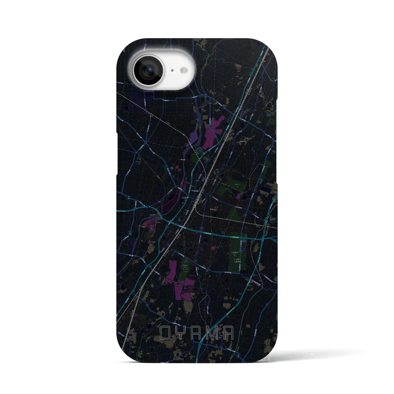 【小山(栃木県)】地図柄iPhoneケース(バックカバータイプ)