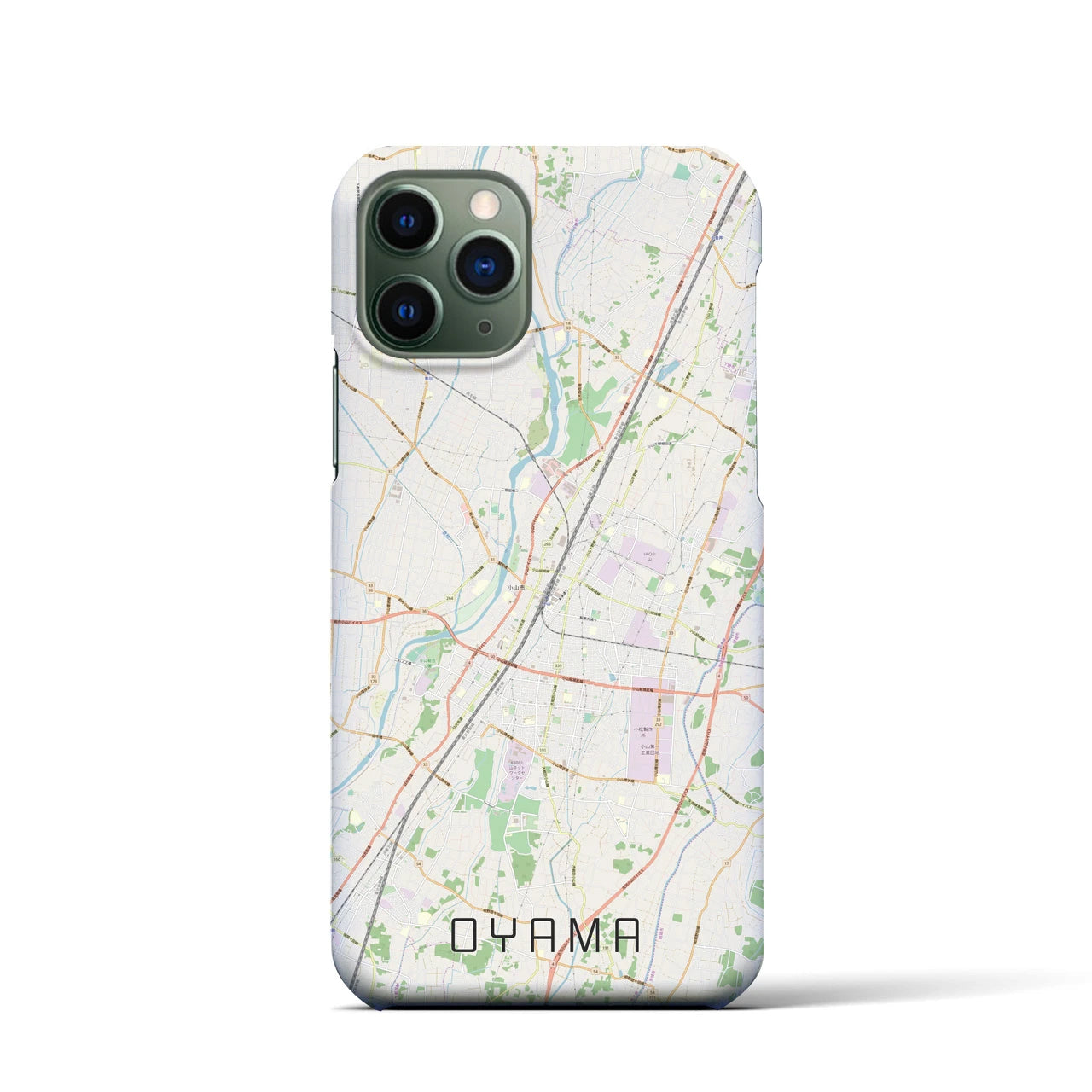 【小山(栃木県)】地図柄iPhoneケース(バックカバータイプ)