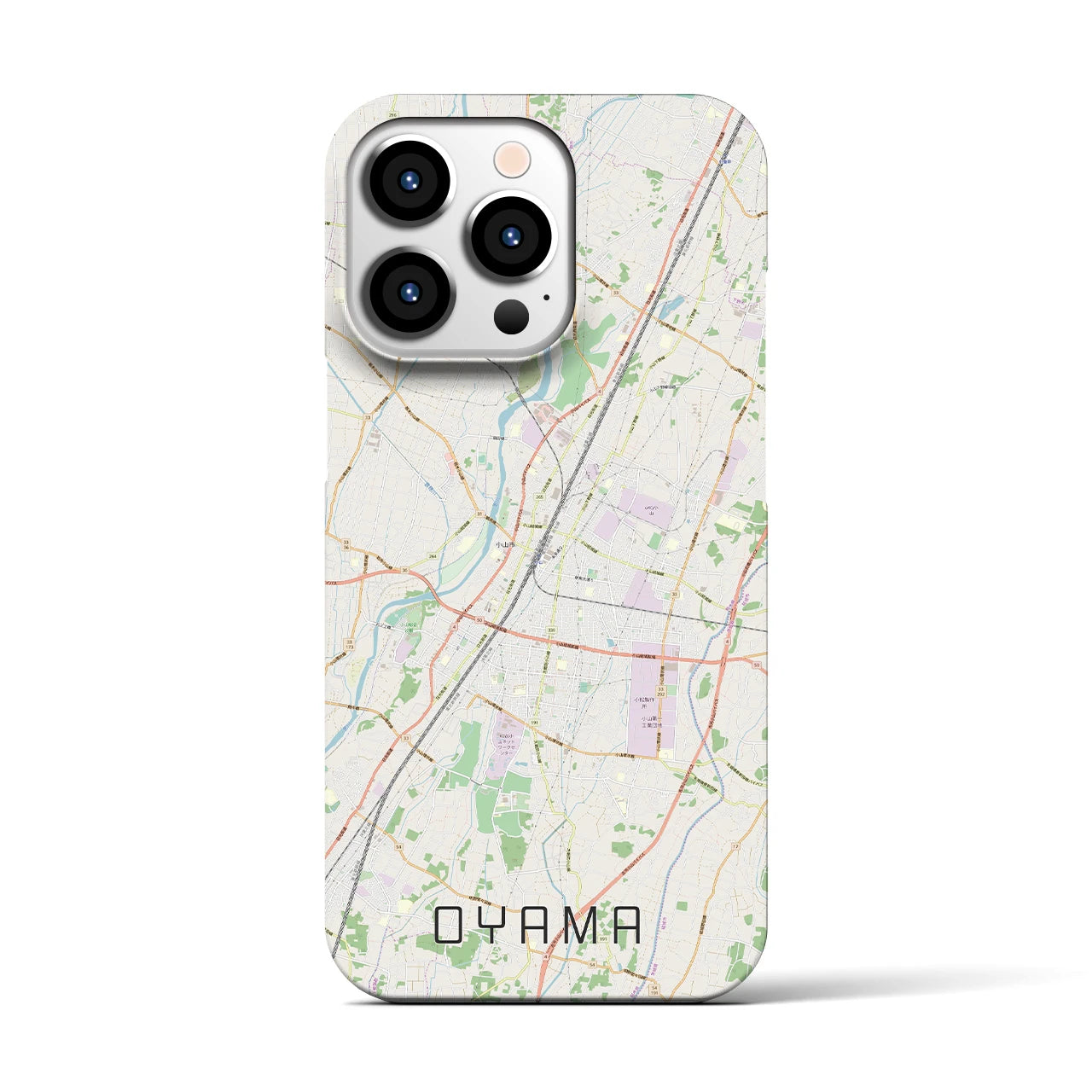 【小山(栃木県)】地図柄iPhoneケース(バックカバータイプ)