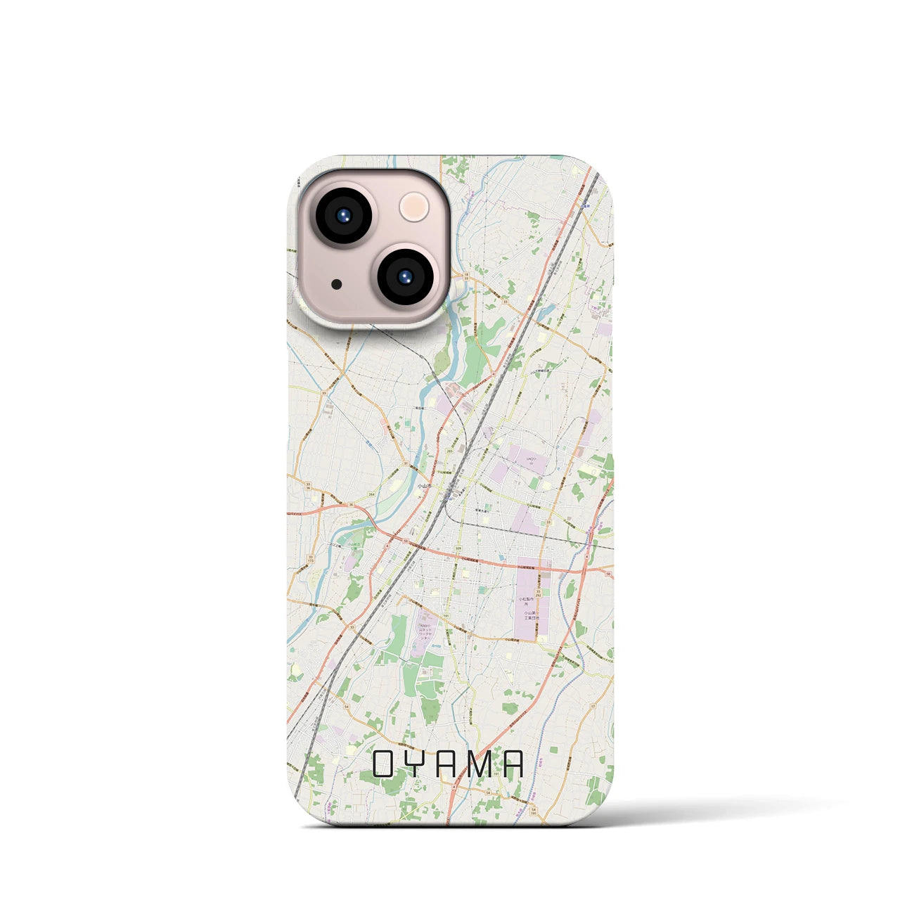 【小山(栃木県)】地図柄iPhoneケース(バックカバータイプ)