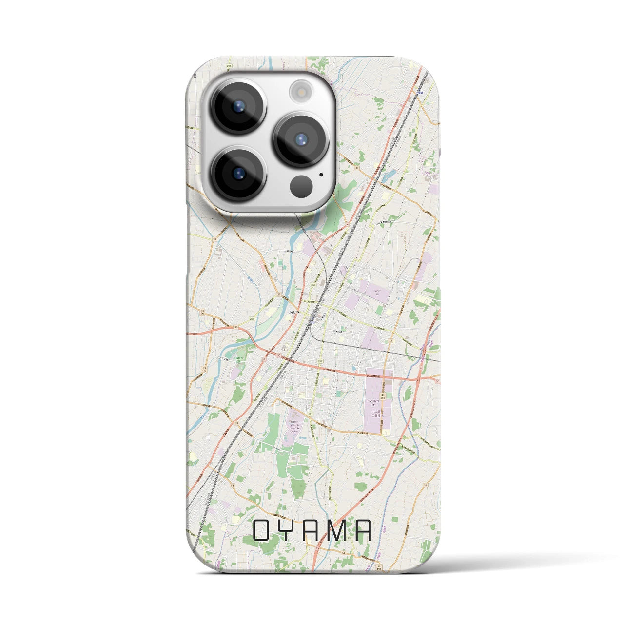 【小山(栃木県)】地図柄iPhoneケース(バックカバータイプ)