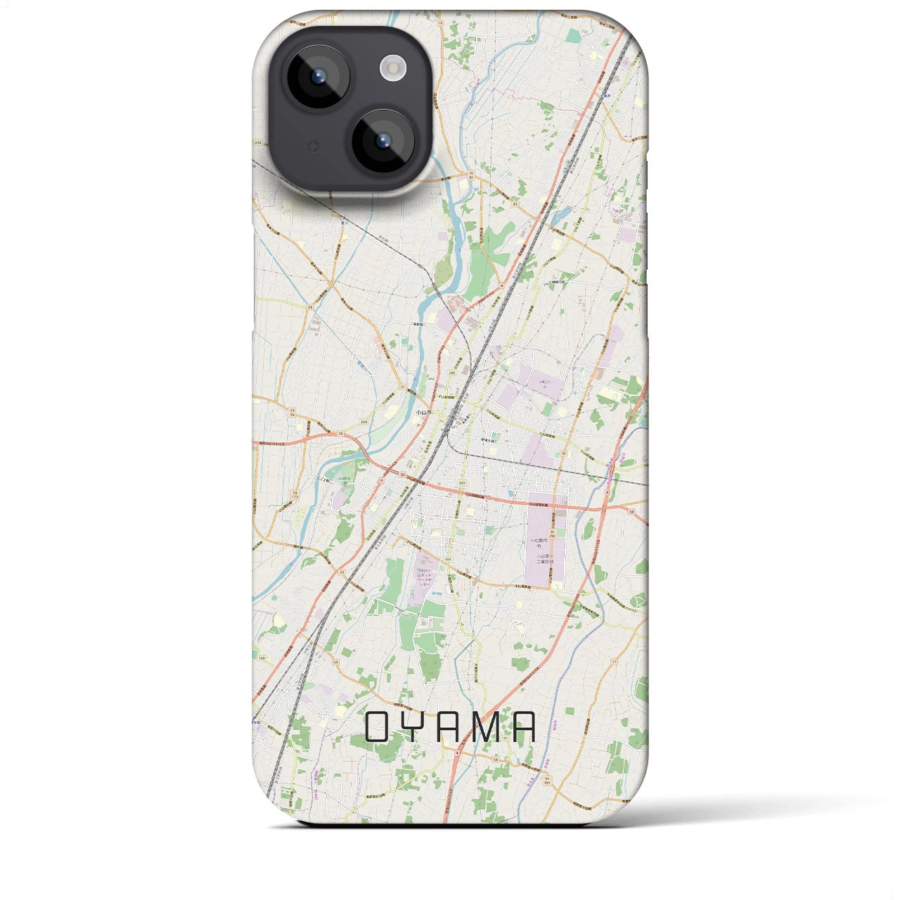 【小山(栃木県)】地図柄iPhoneケース(バックカバータイプ)