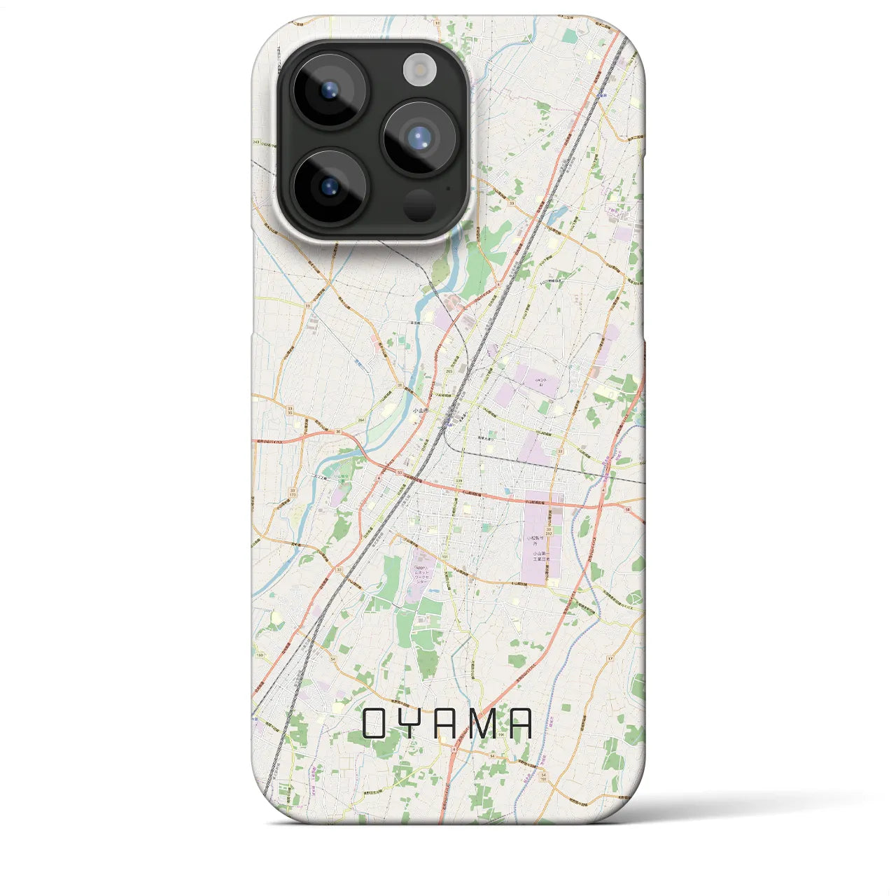 【小山(栃木県)】地図柄iPhoneケース(バックカバータイプ)