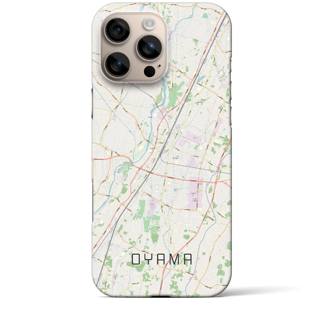 【小山(栃木県)】地図柄iPhoneケース(バックカバータイプ)