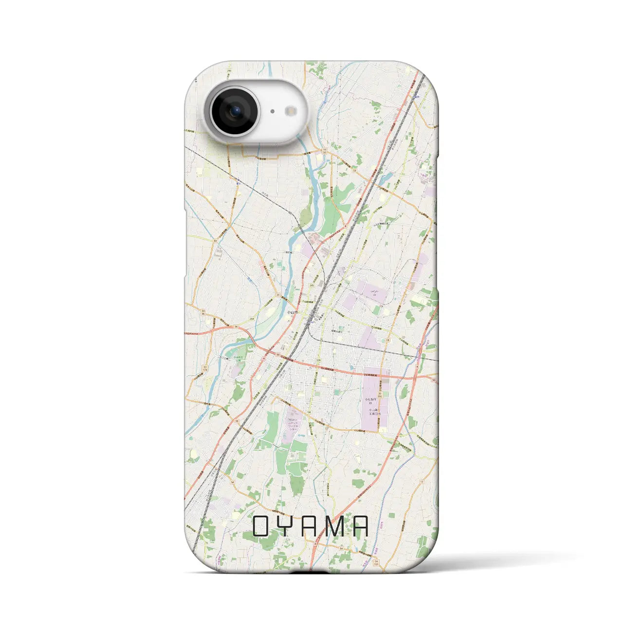 【小山(栃木県)】地図柄iPhoneケース(バックカバータイプ)