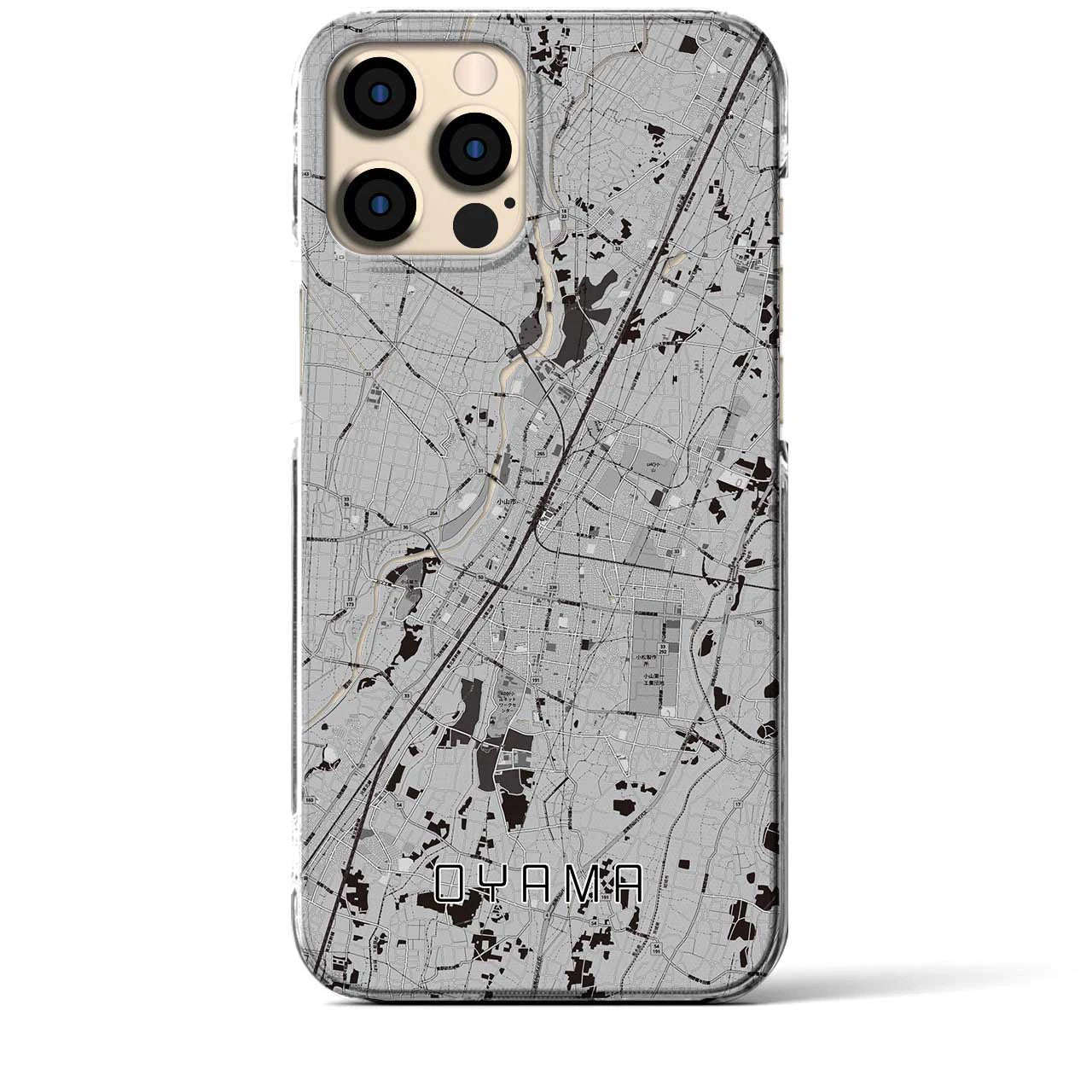 【小山(栃木県)】地図柄iPhoneケース(クリアタイプ)