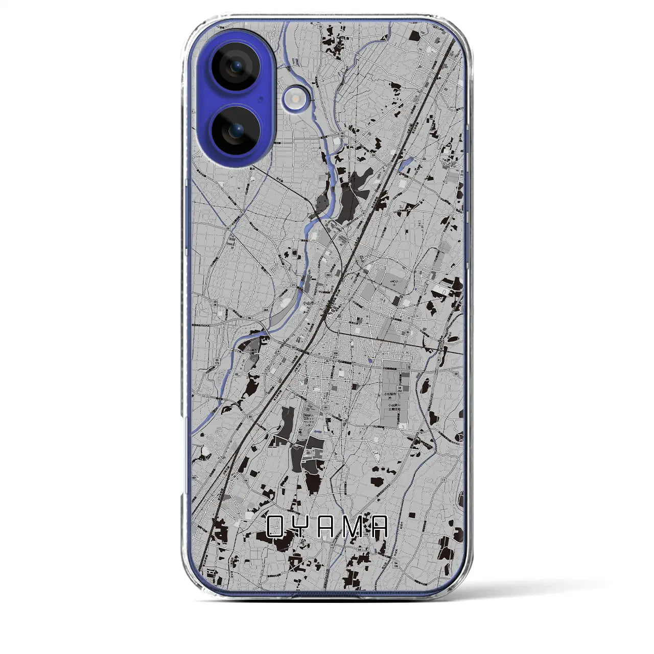 【小山(栃木県)】地図柄iPhoneケース(クリアタイプ)