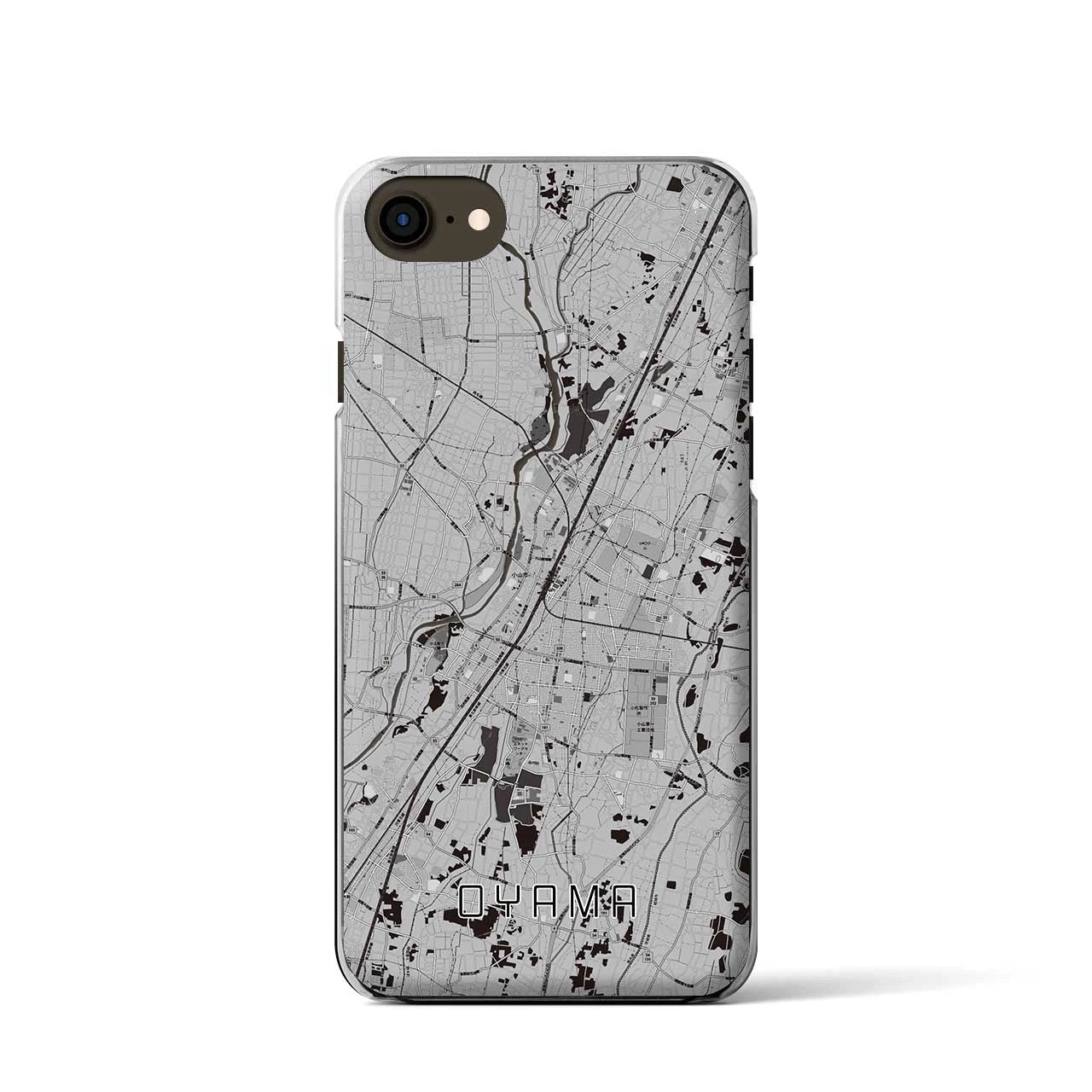 【小山(栃木県)】地図柄iPhoneケース(クリアタイプ)