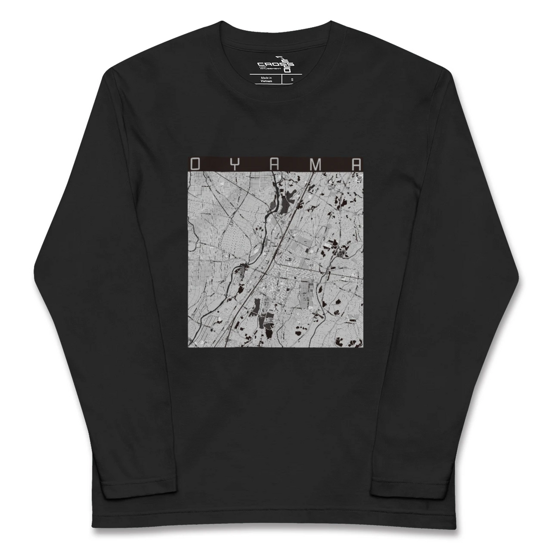 【小山(栃木県)】地図柄ロングスリーブTシャツ