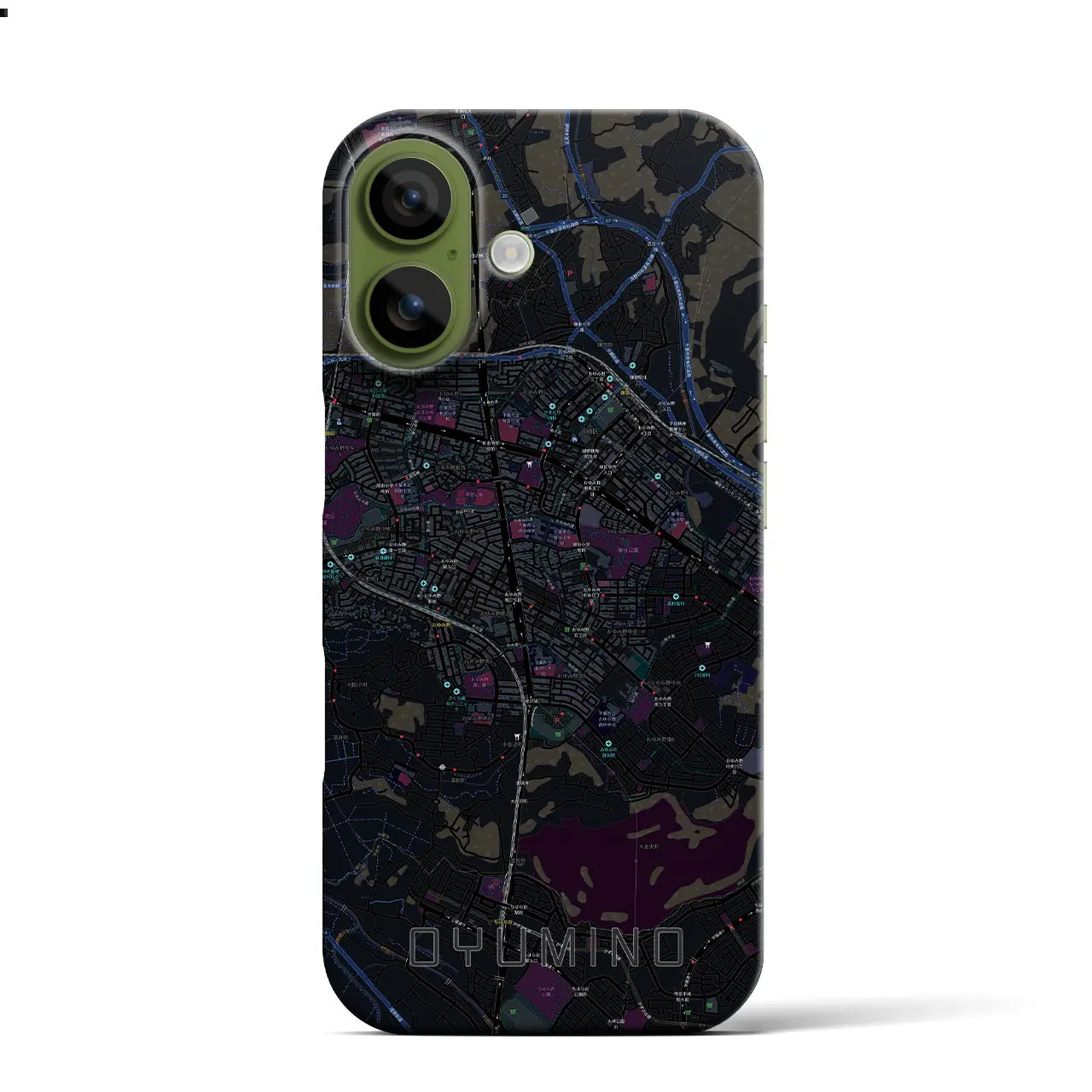 【おゆみ野(千葉県)】地図柄iPhoneケース(バックカバータイプ)