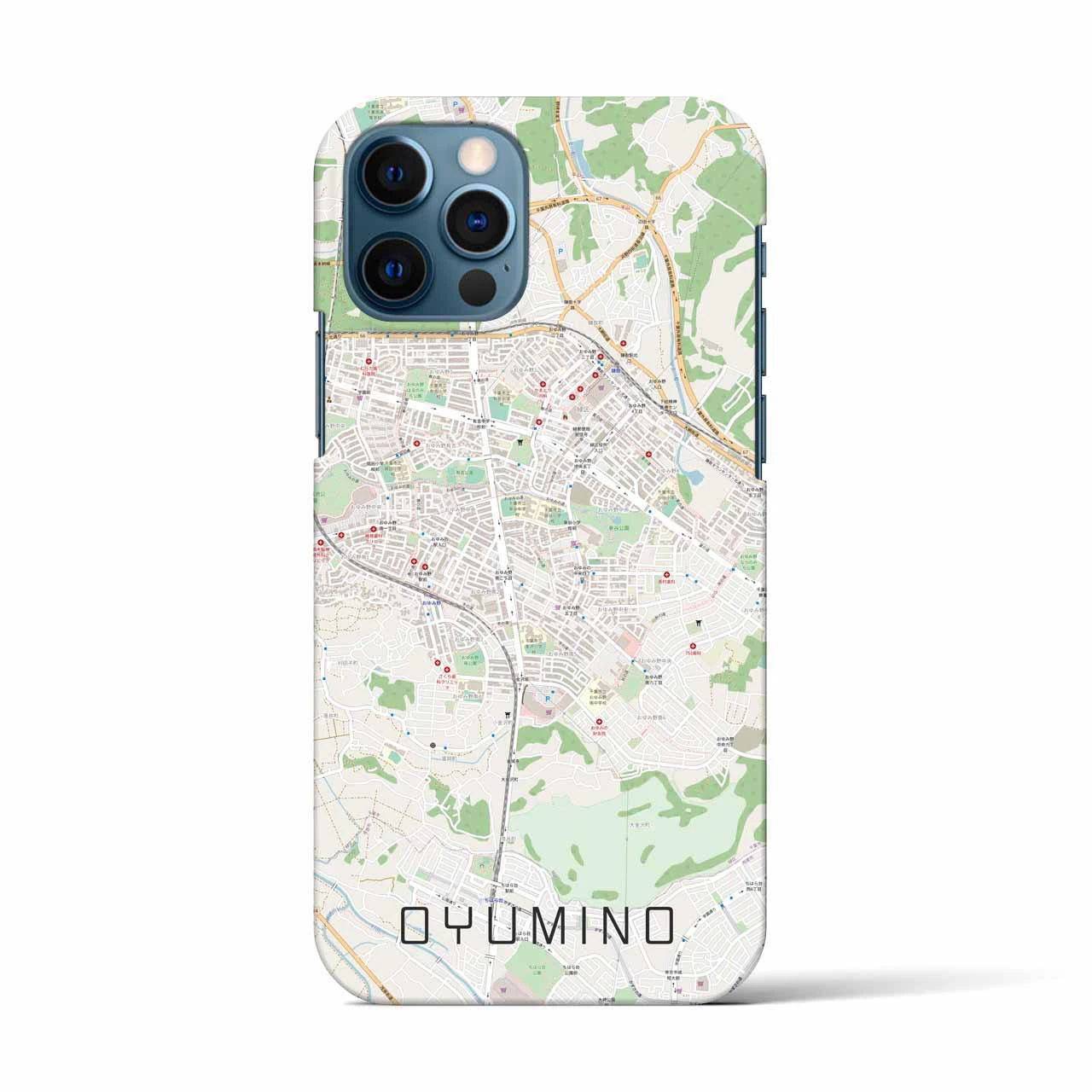 【おゆみ野(千葉県)】地図柄iPhoneケース(バックカバータイプ)