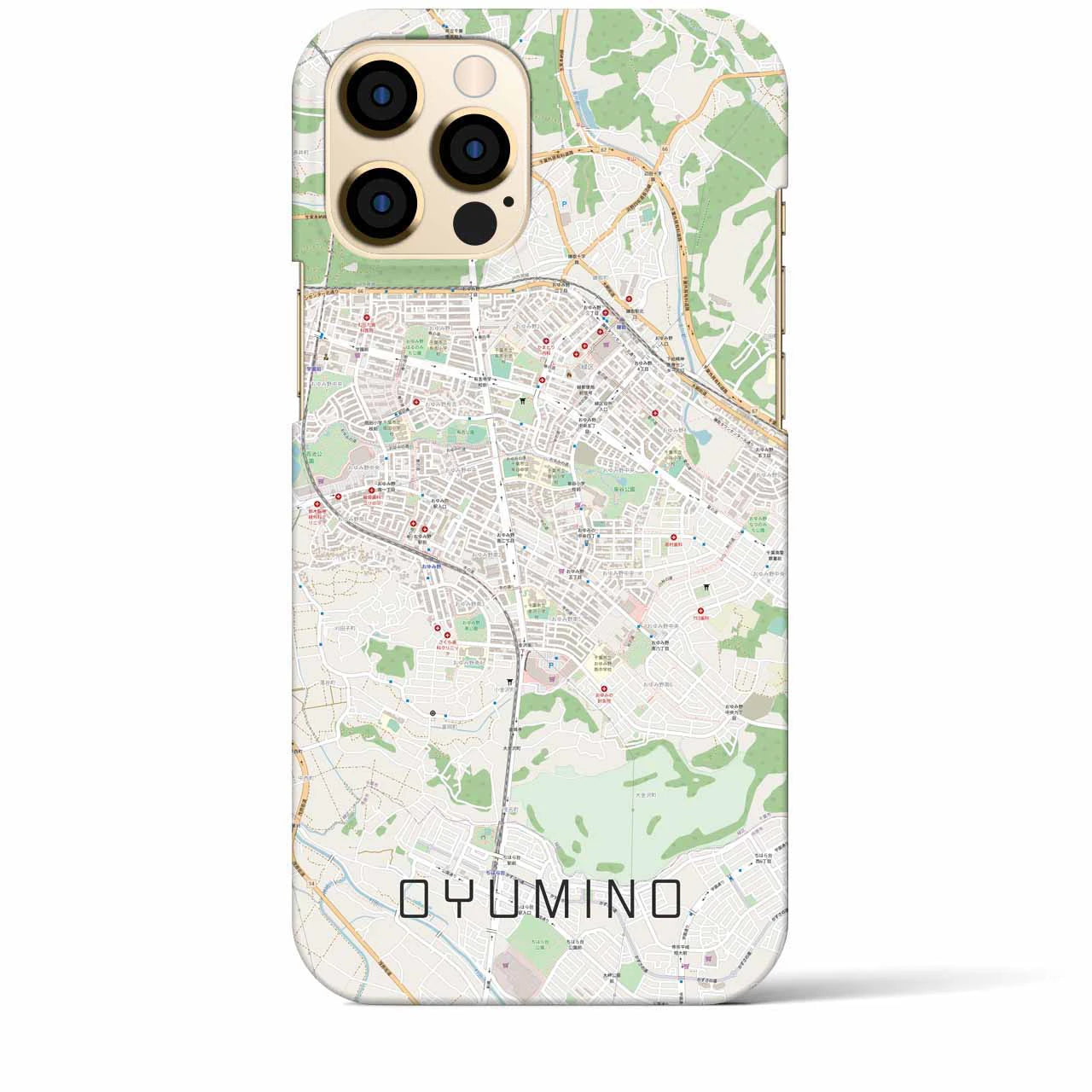 【おゆみ野(千葉県)】地図柄iPhoneケース(バックカバータイプ)
