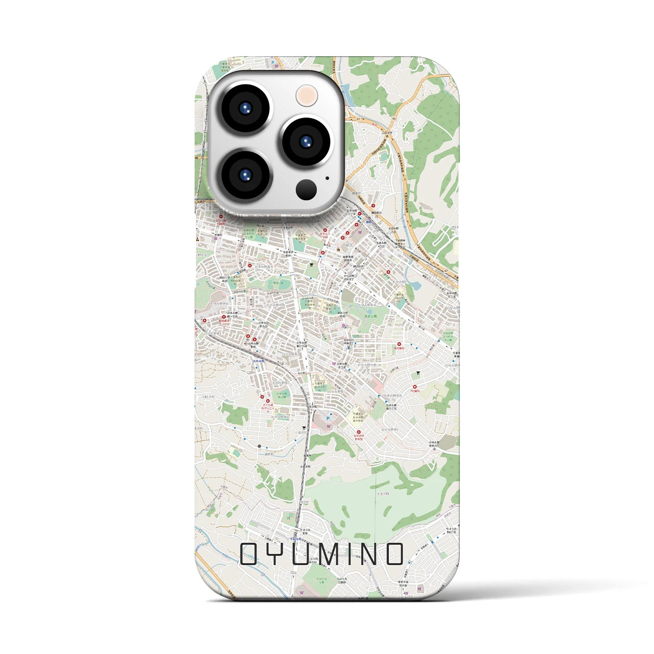【おゆみ野(千葉県)】地図柄iPhoneケース(バックカバータイプ)