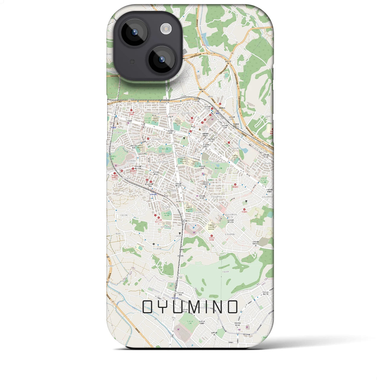 【おゆみ野(千葉県)】地図柄iPhoneケース(バックカバータイプ)