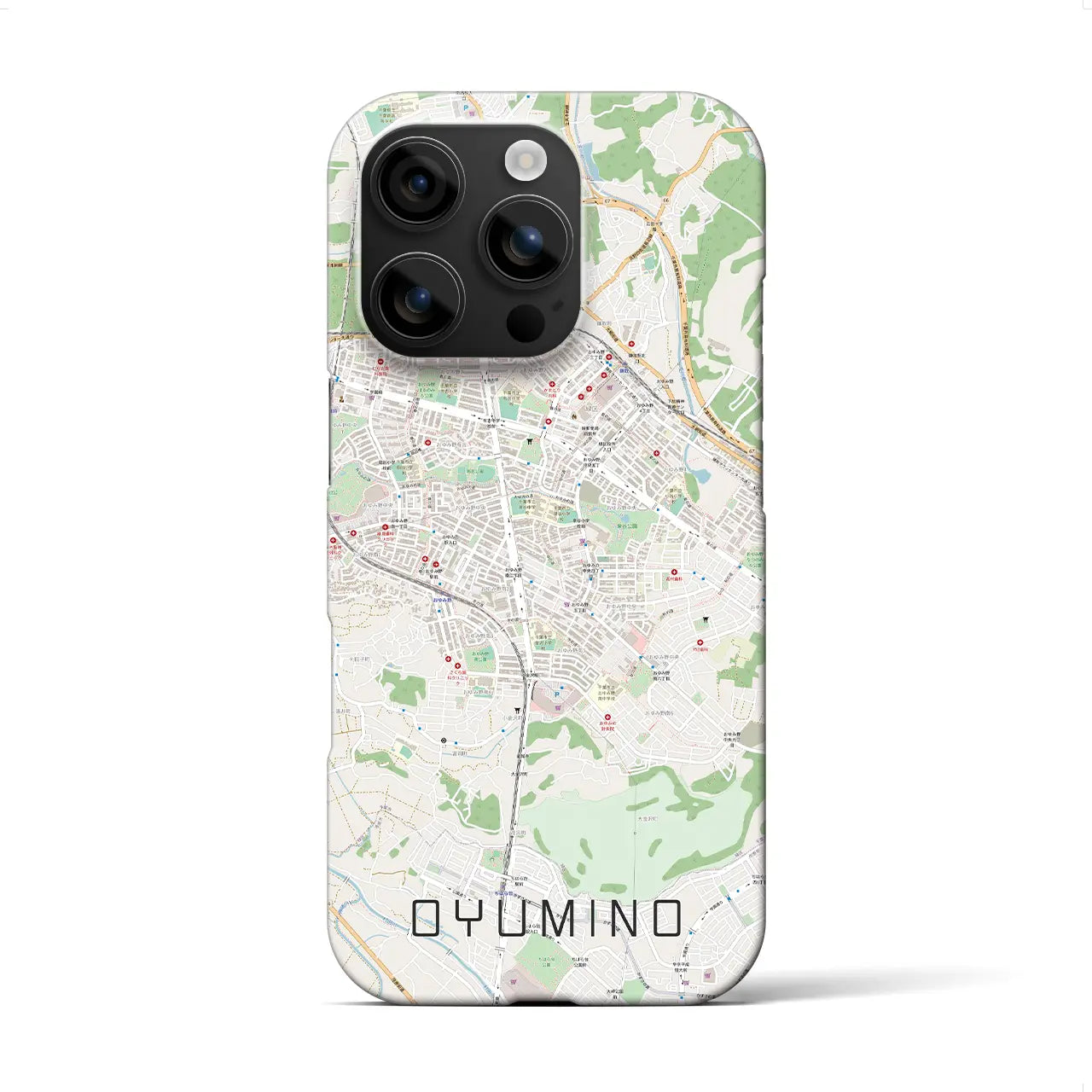 【おゆみ野(千葉県)】地図柄iPhoneケース(バックカバータイプ)