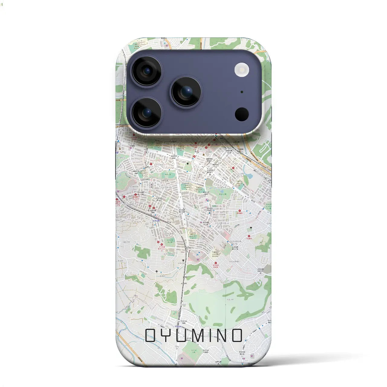 【おゆみ野(千葉県)】地図柄iPhoneケース(バックカバータイプ)