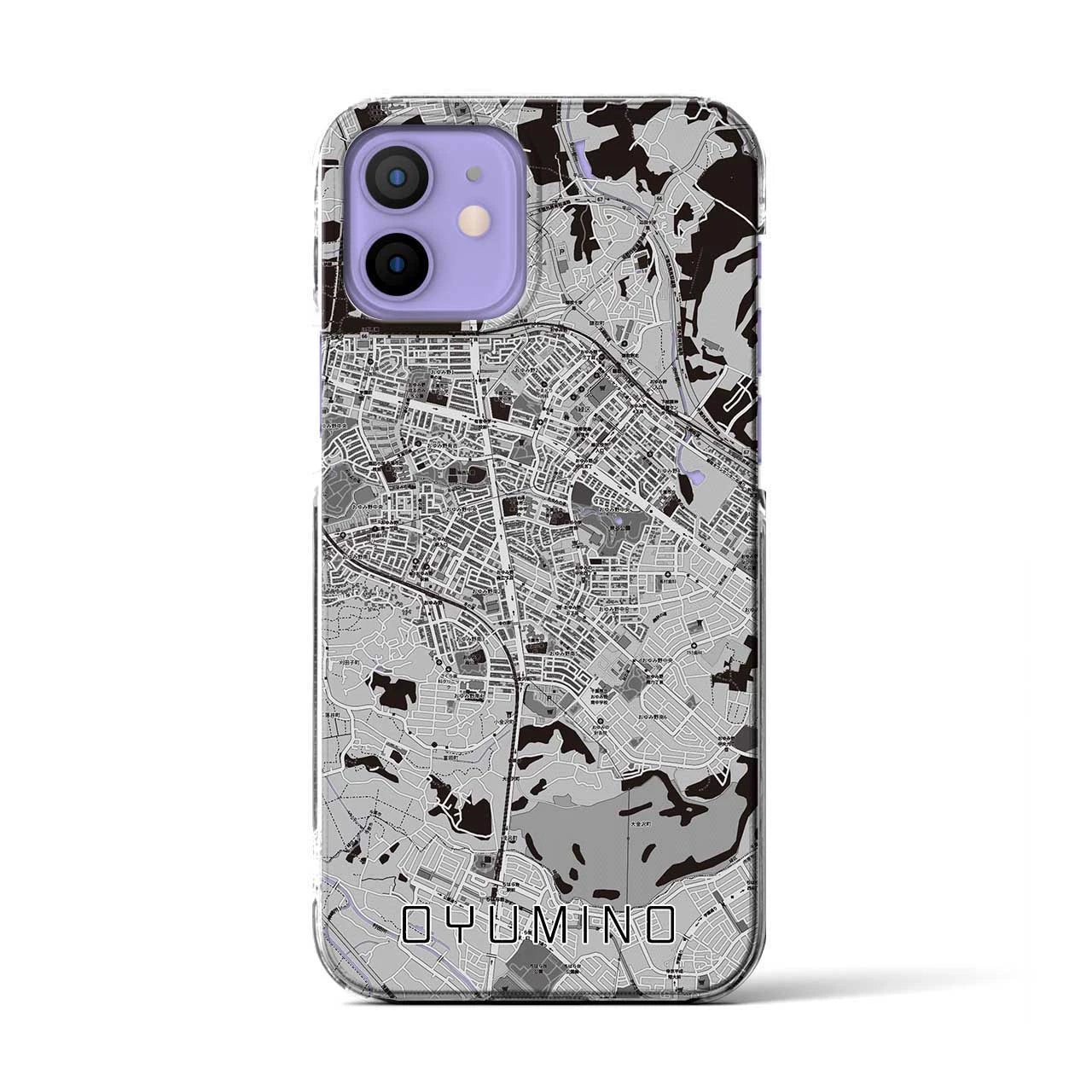 【おゆみ野(千葉県)】地図柄iPhoneケース(クリアタイプ)