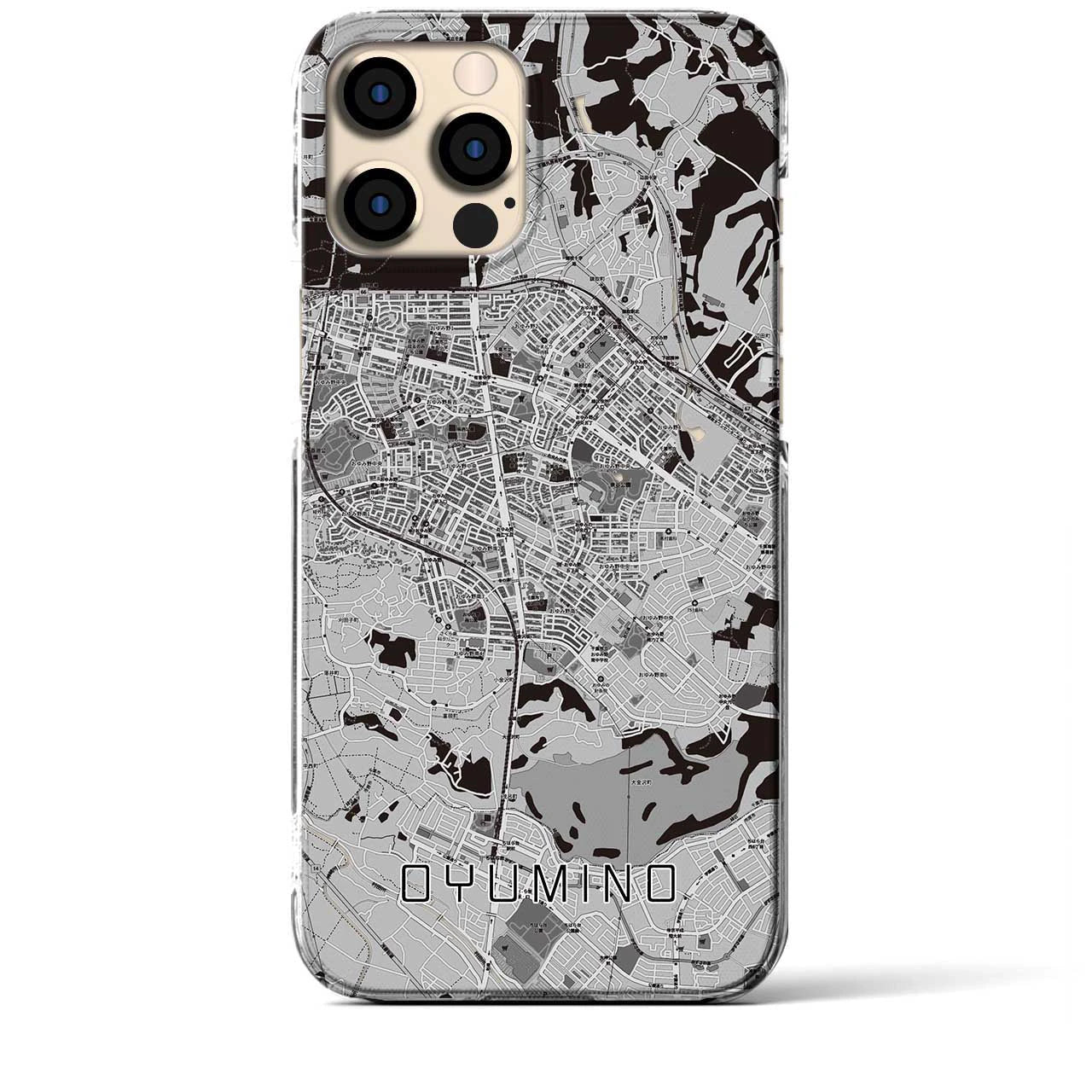 【おゆみ野(千葉県)】地図柄iPhoneケース(クリアタイプ)