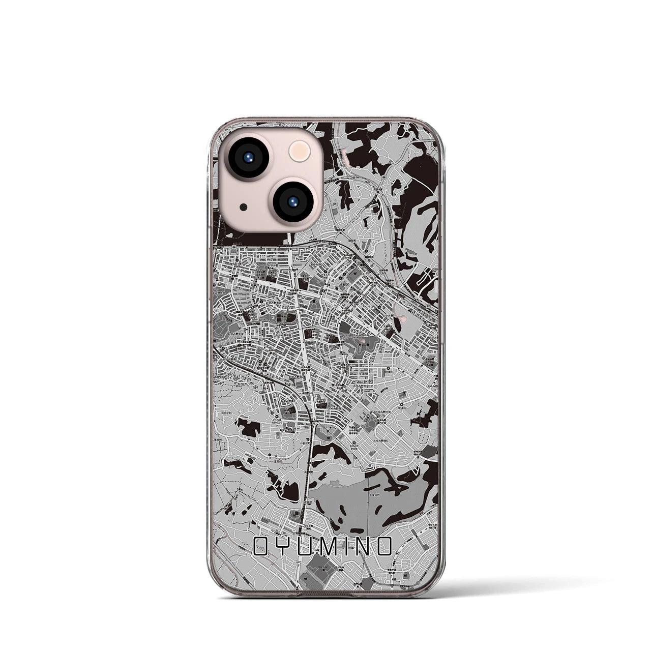 【おゆみ野(千葉県)】地図柄iPhoneケース(クリアタイプ)