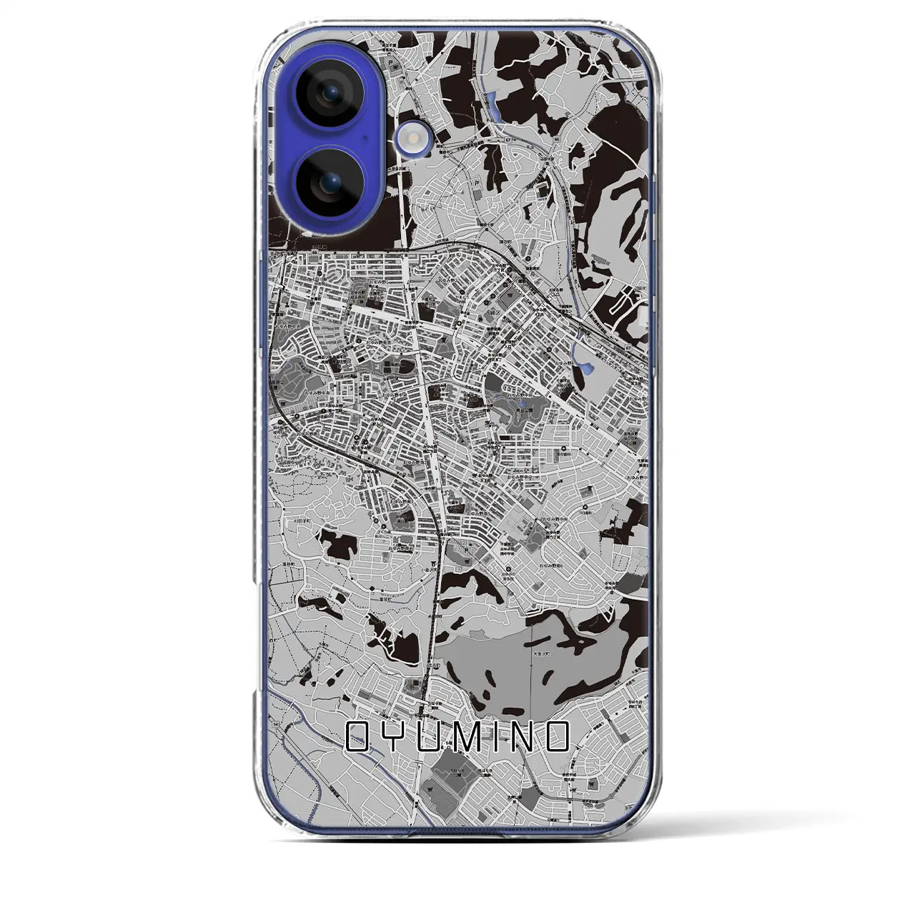 【おゆみ野(千葉県)】地図柄iPhoneケース(クリアタイプ)