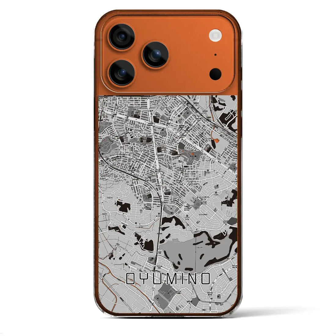 【おゆみ野(千葉県)】地図柄iPhoneケース(クリアタイプ)