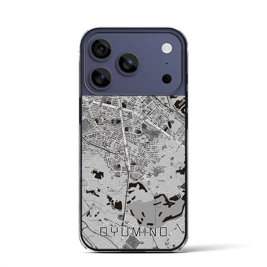 【おゆみ野(千葉県)】地図柄iPhoneケース(クリアタイプ)