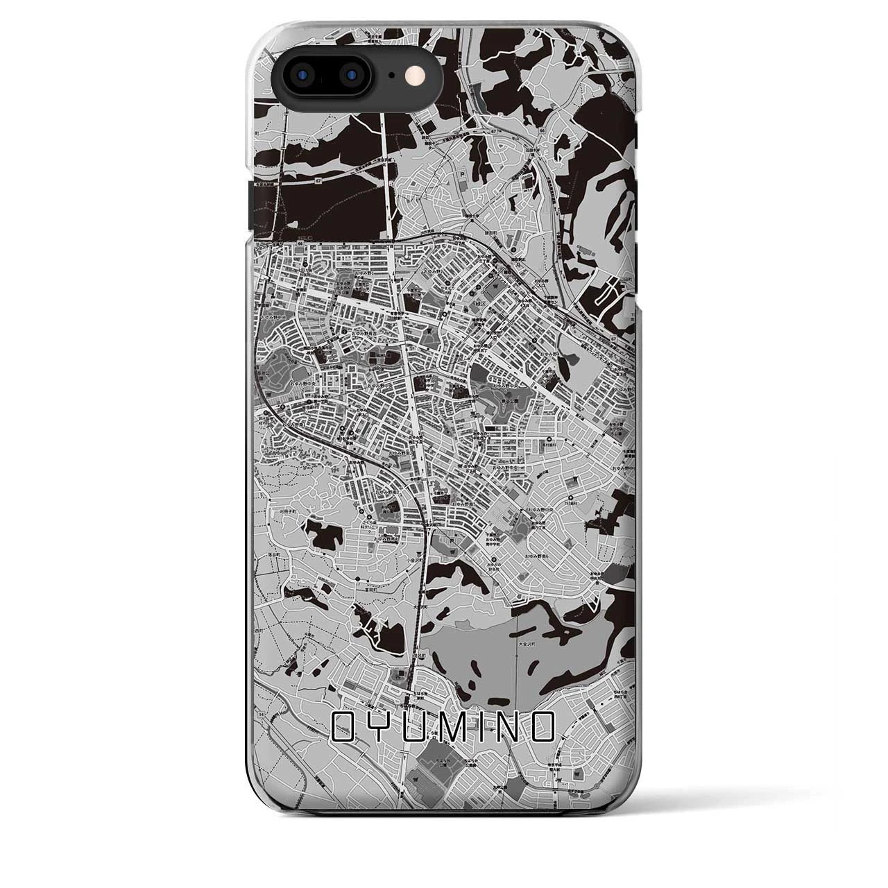 【おゆみ野(千葉県)】地図柄iPhoneケース(クリアタイプ)