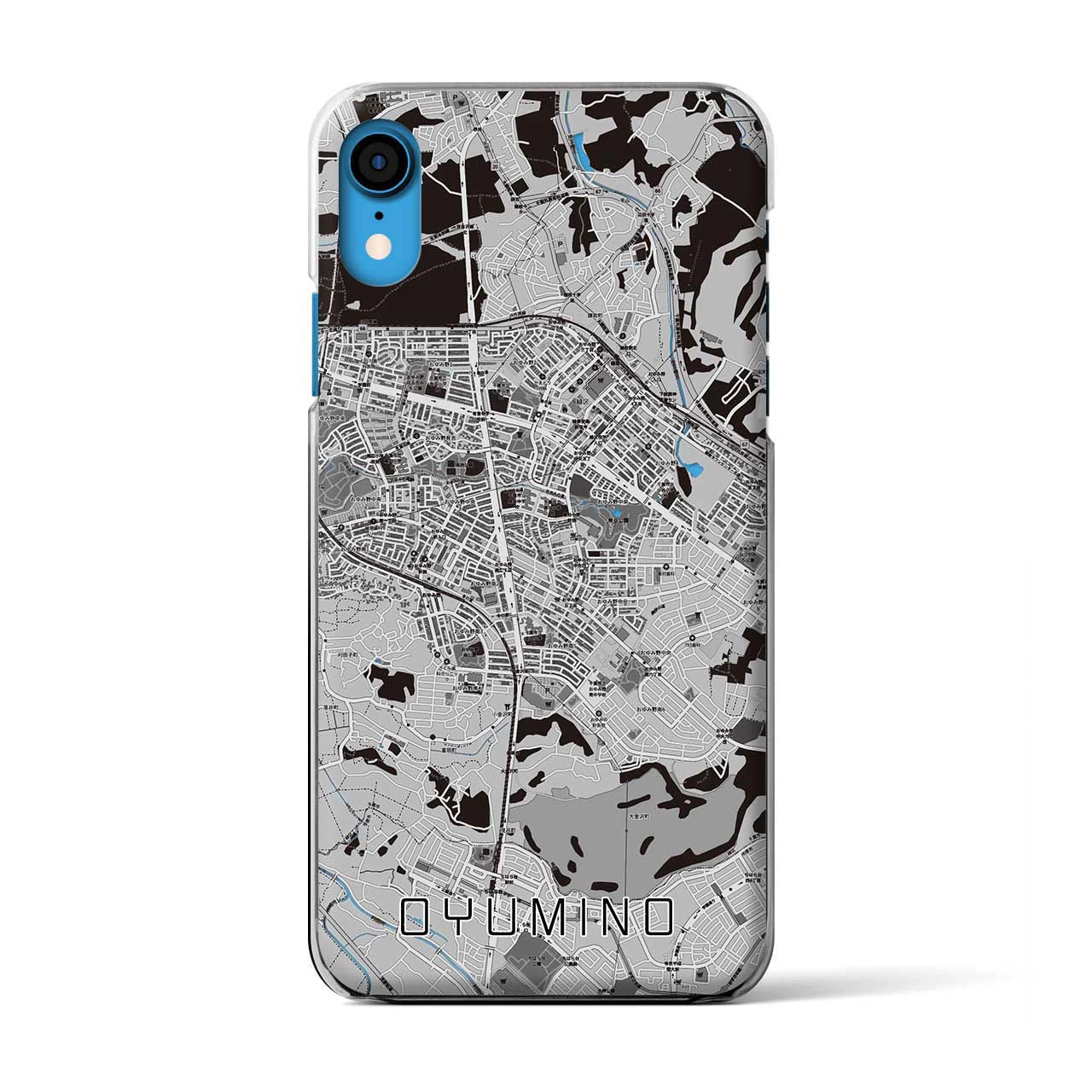 【おゆみ野(千葉県)】地図柄iPhoneケース(クリアタイプ)