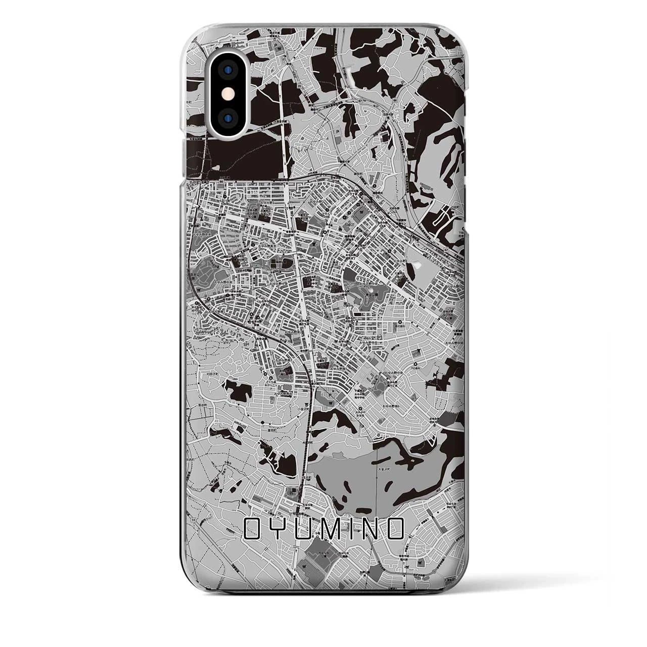 【おゆみ野(千葉県)】地図柄iPhoneケース(クリアタイプ)