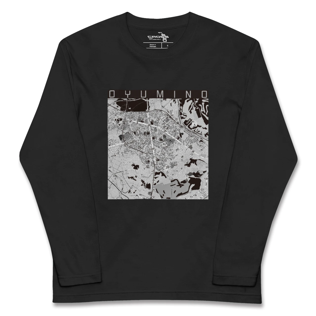 【おゆみ野(千葉県)】地図柄ロングスリーブTシャツ