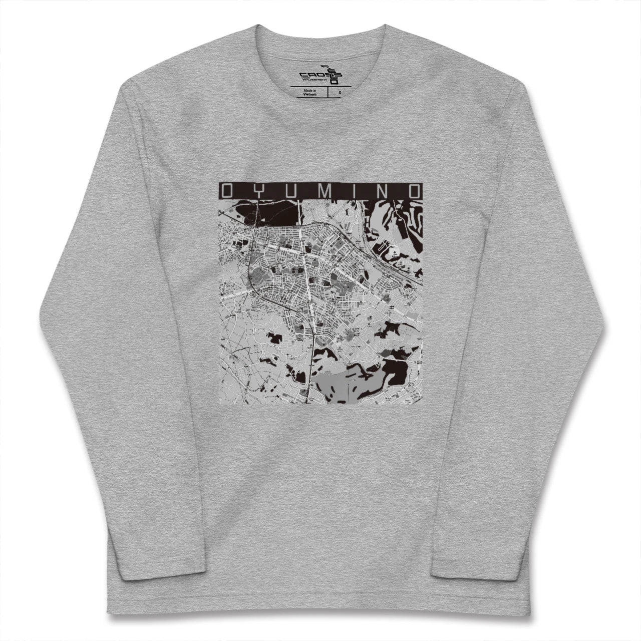 【おゆみ野(千葉県)】地図柄ロングスリーブTシャツ