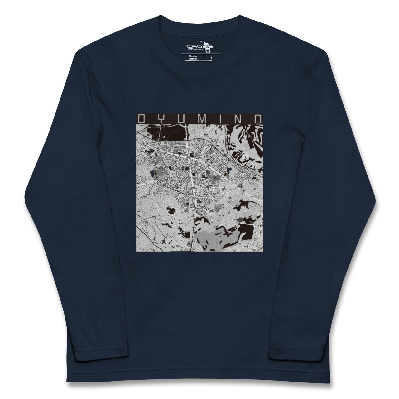 【おゆみ野(千葉県)】地図柄ロングスリーブTシャツ