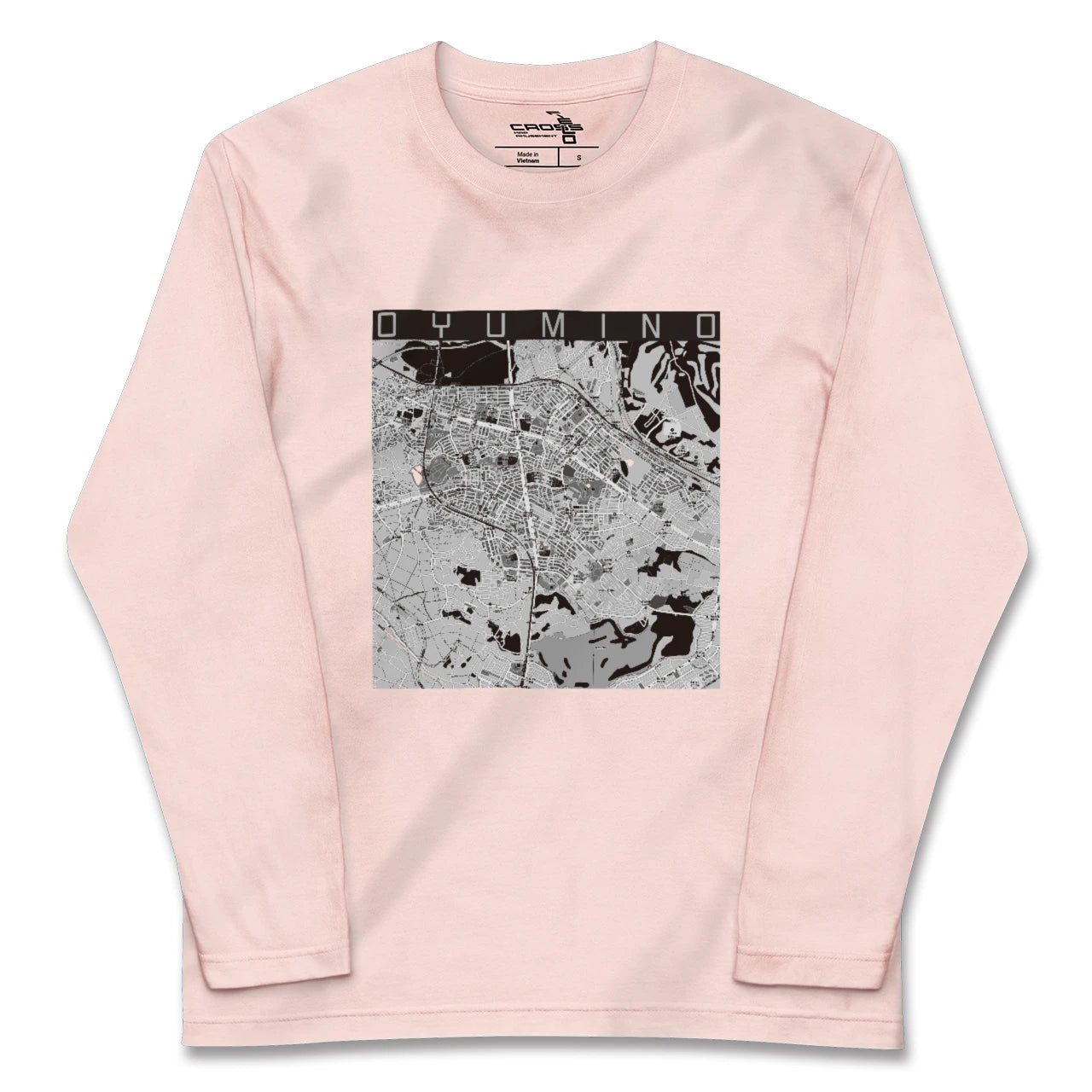 【おゆみ野(千葉県)】地図柄ロングスリーブTシャツ