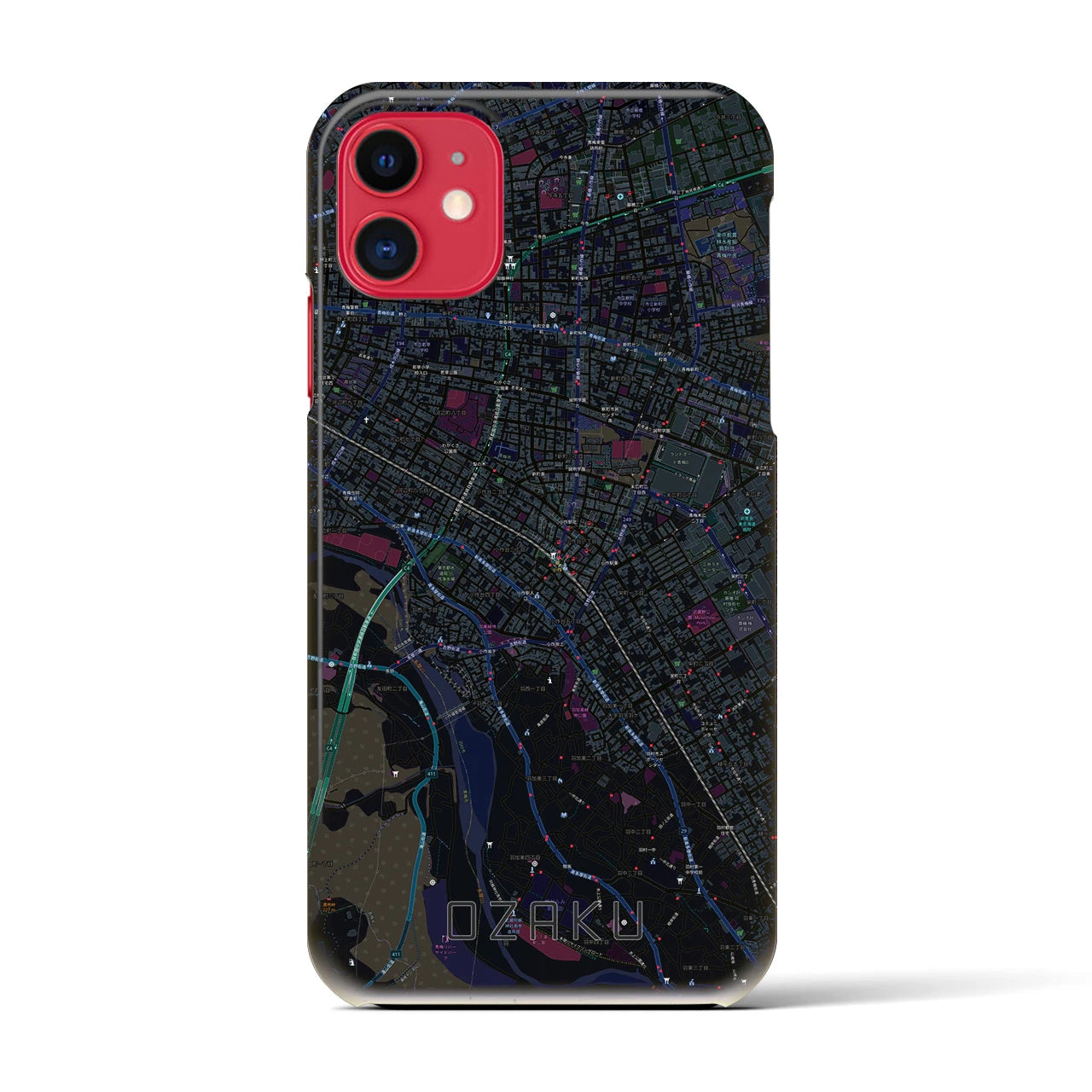 【小作(東京都)】地図柄iPhoneケース(バックカバータイプ)