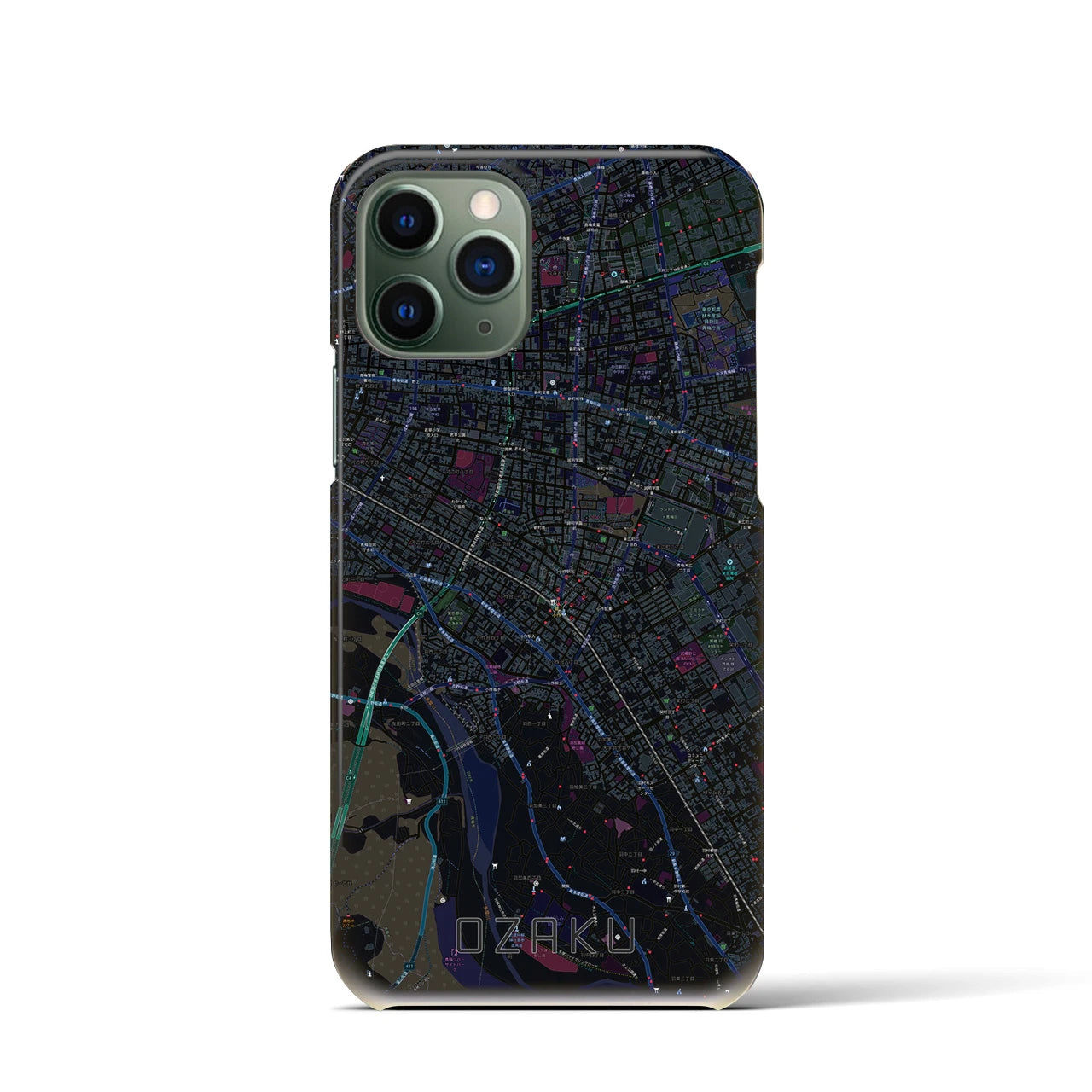 【小作(東京都)】地図柄iPhoneケース(バックカバータイプ)