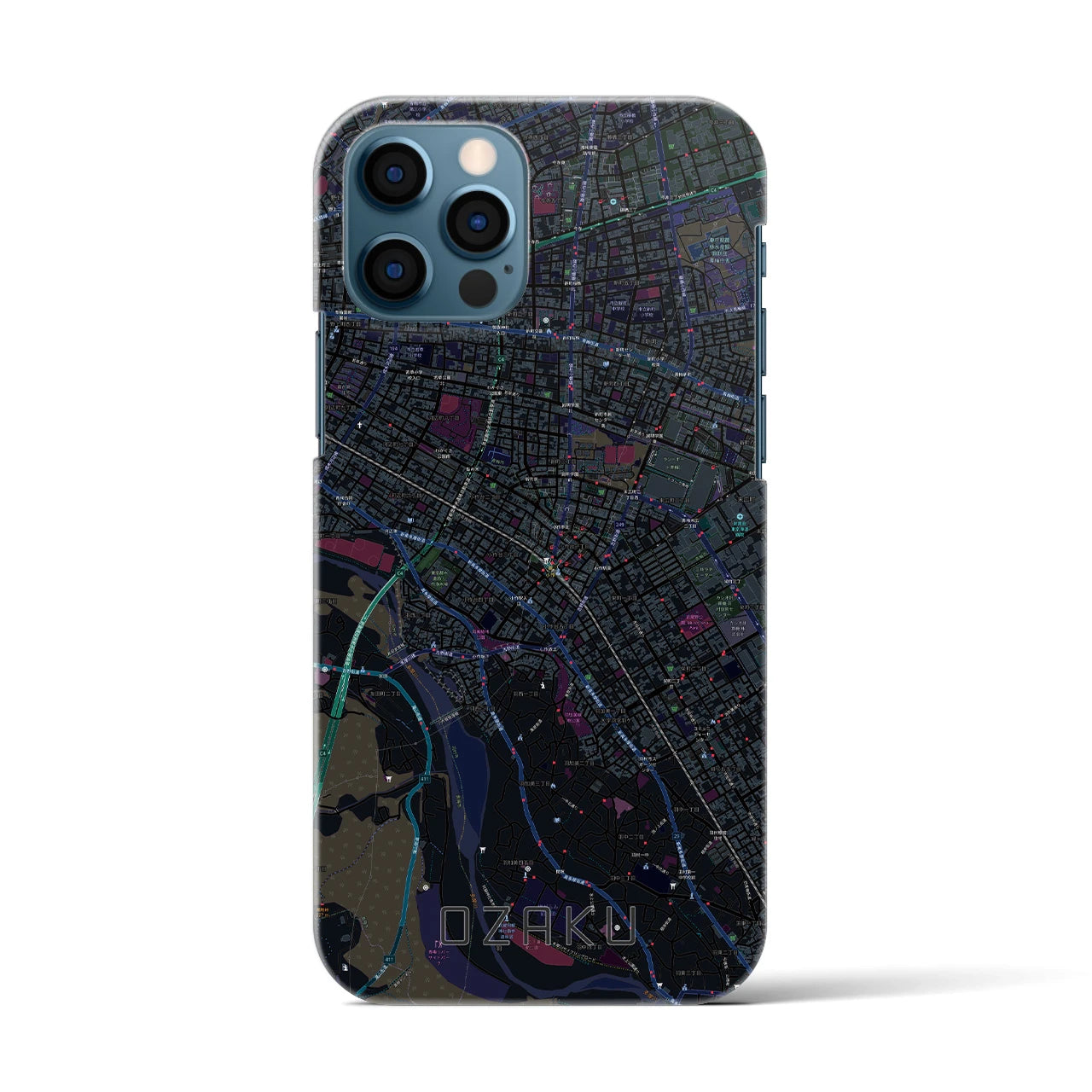 【小作(東京都)】地図柄iPhoneケース(バックカバータイプ)