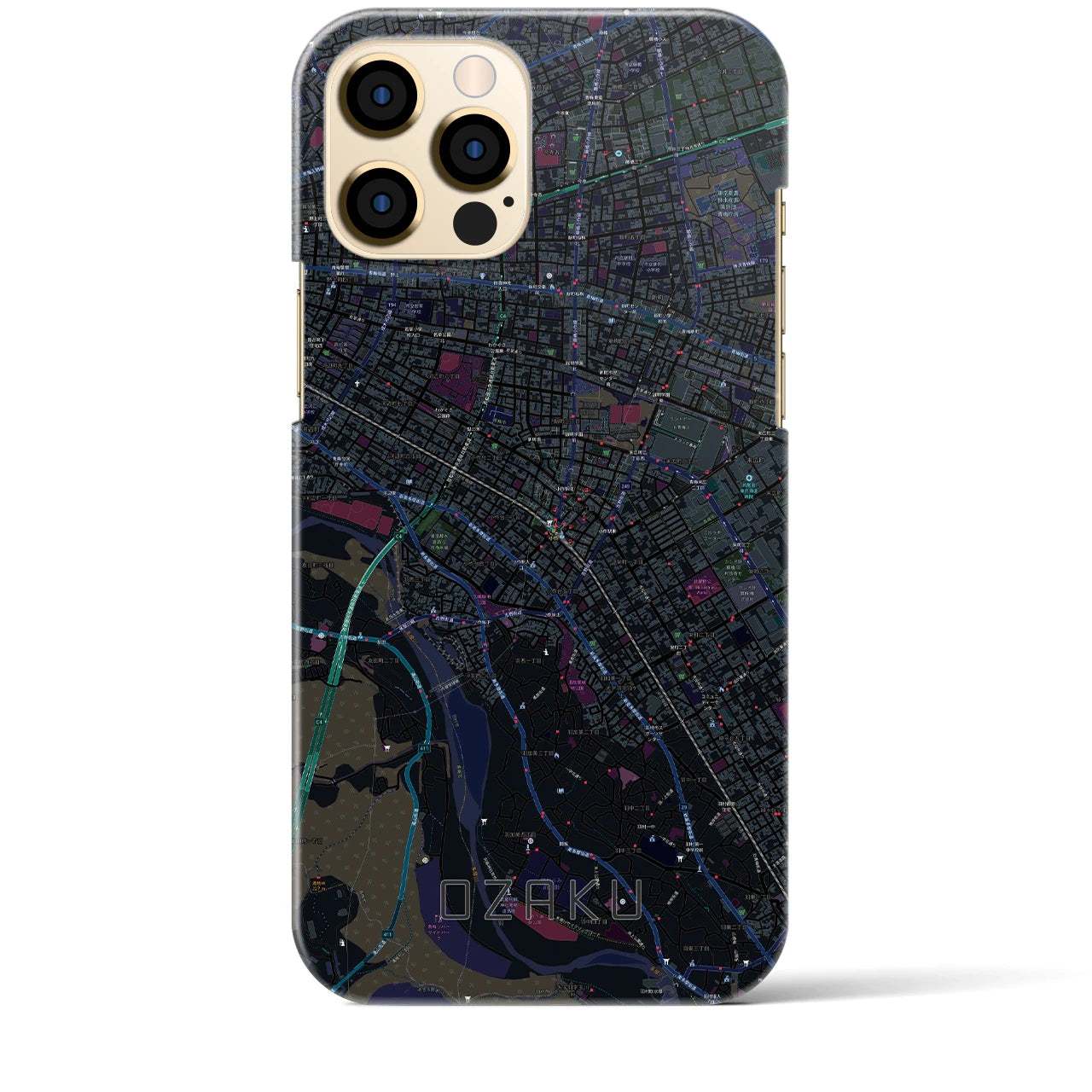 【小作(東京都)】地図柄iPhoneケース(バックカバータイプ)