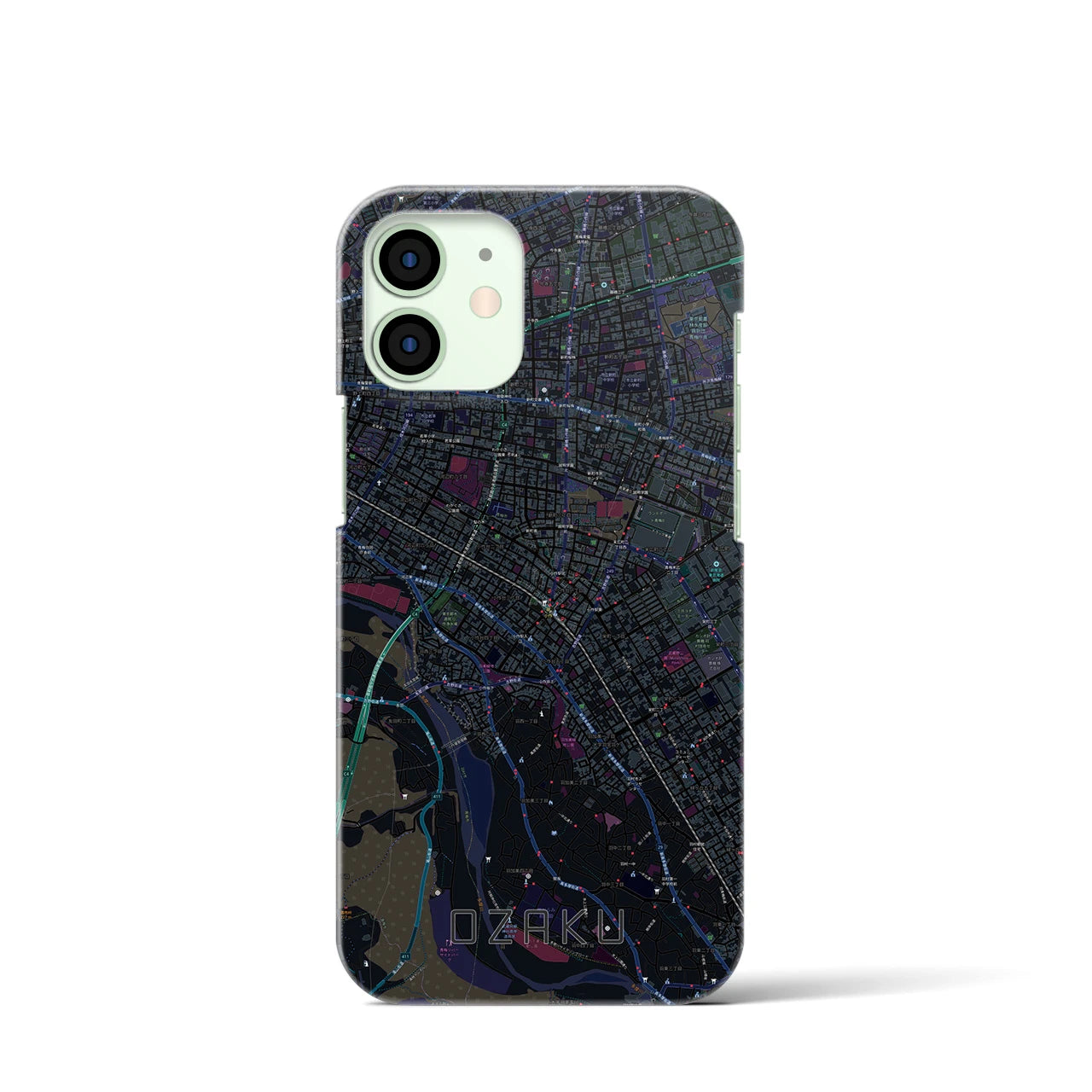 【小作(東京都)】地図柄iPhoneケース(バックカバータイプ)